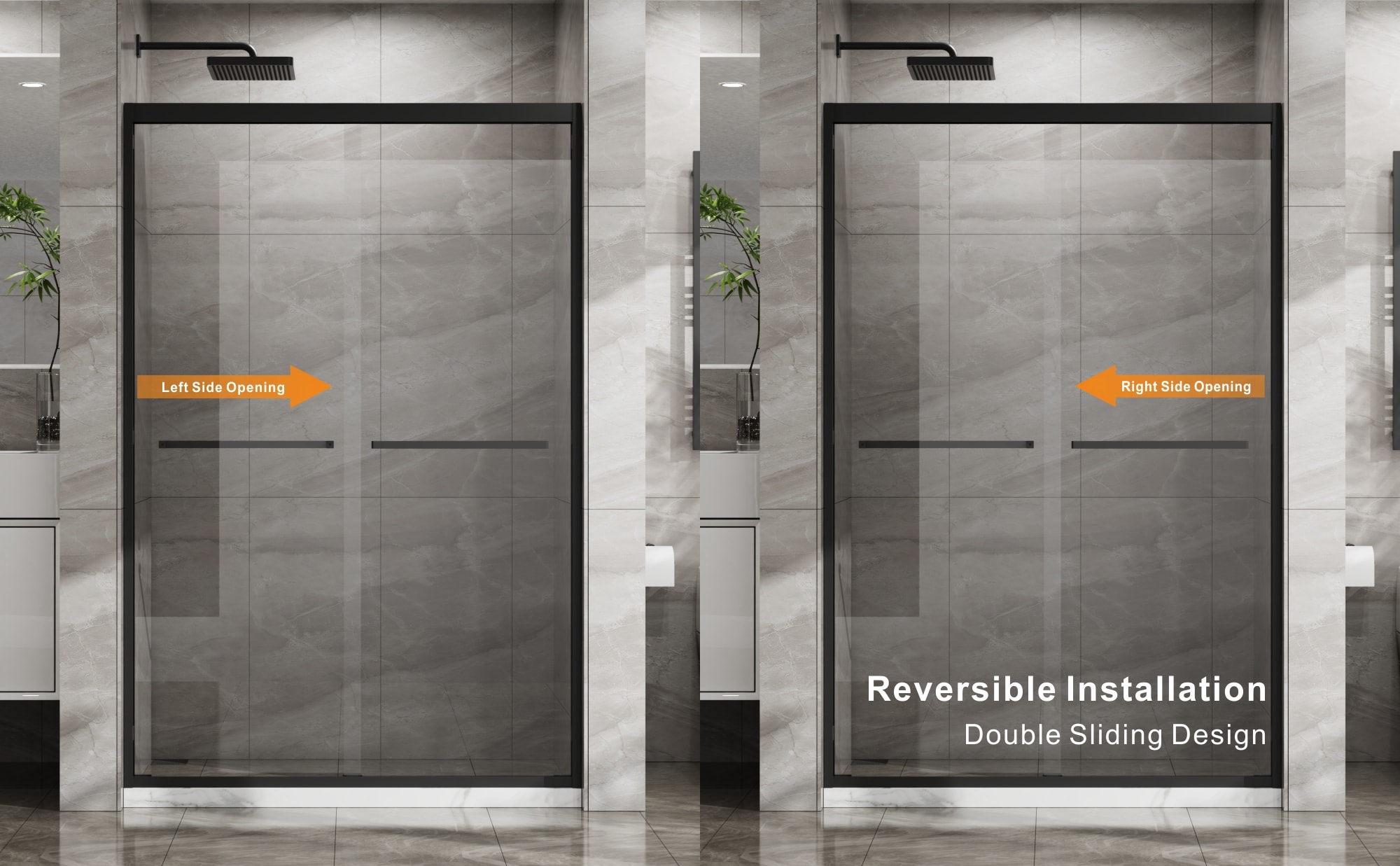 WELLFOR DTG-BAS137BG Shower-Doors - View #4