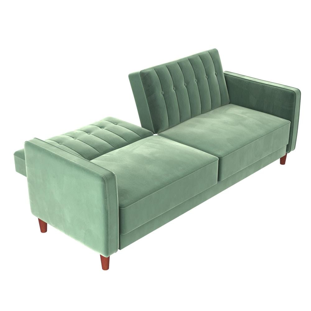 DHP Iris Green Contemporary/Modern Velvet Full Futon In The Futons ...