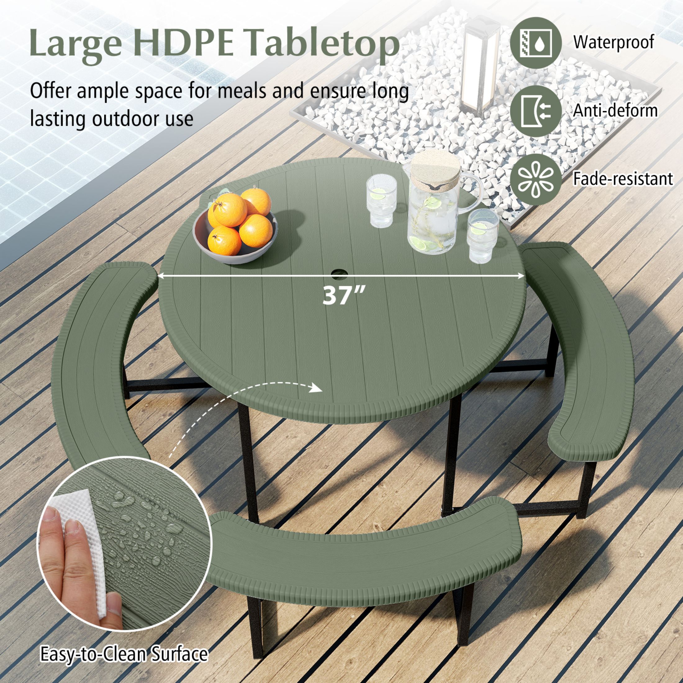 LIVIZA TDZ12107LS Picnic-Tables - View #3