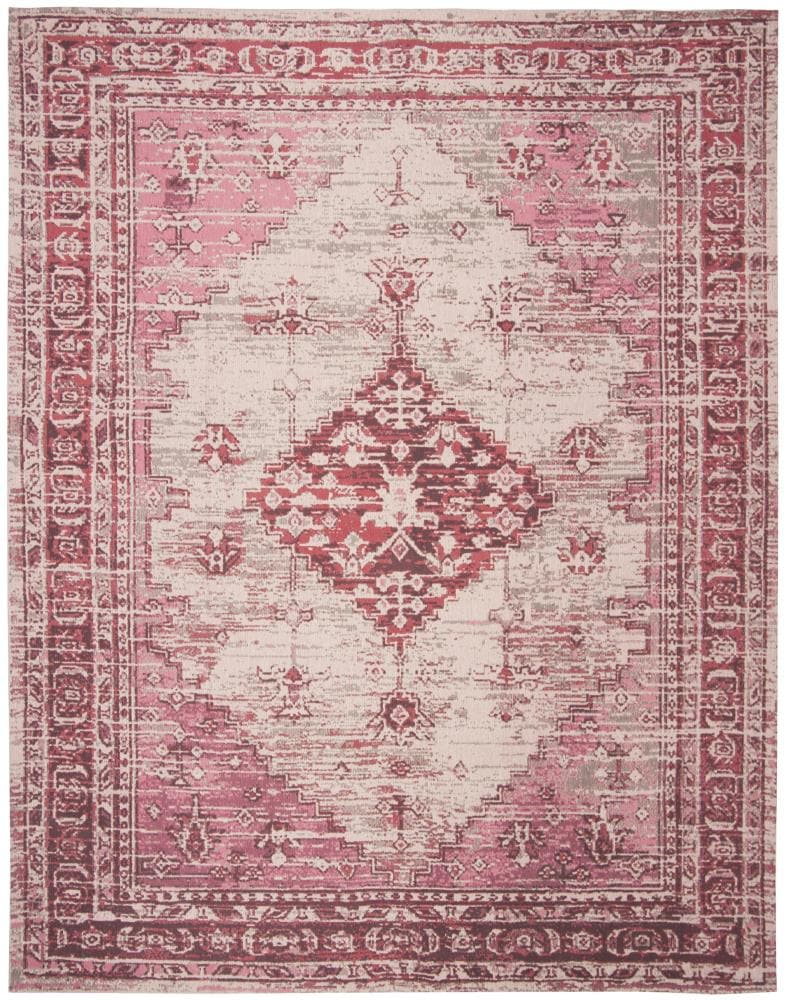 Safavieh CLV113R-8 Classic Vintage Hayla 8 x 10 (ft) Loomed Polyester Fuchsia Rectangular Indoor Distressed/Overdyed Vintage Area rug