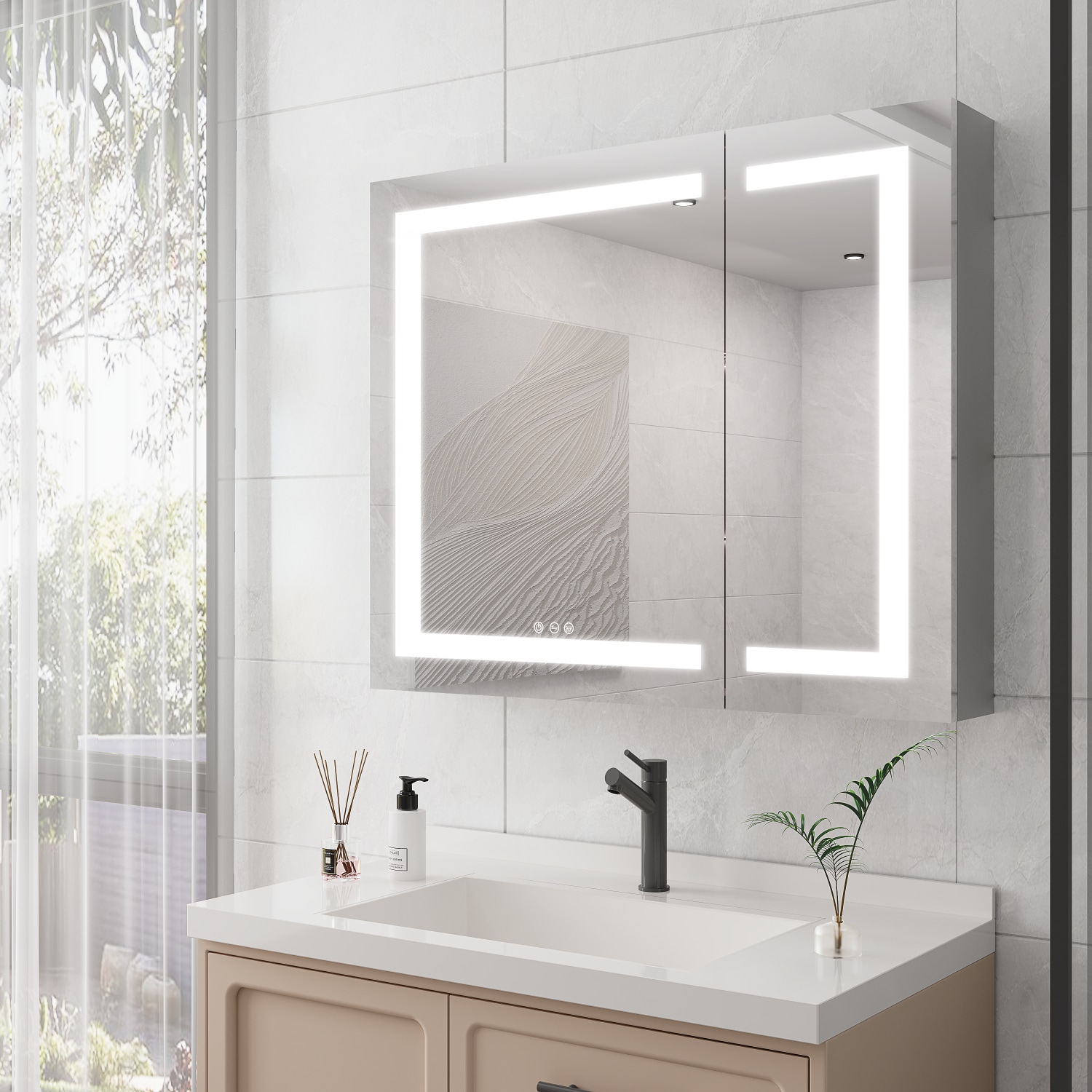 Lirago FXL20610-607B72 Framed-Bath-Mirrors - View #2