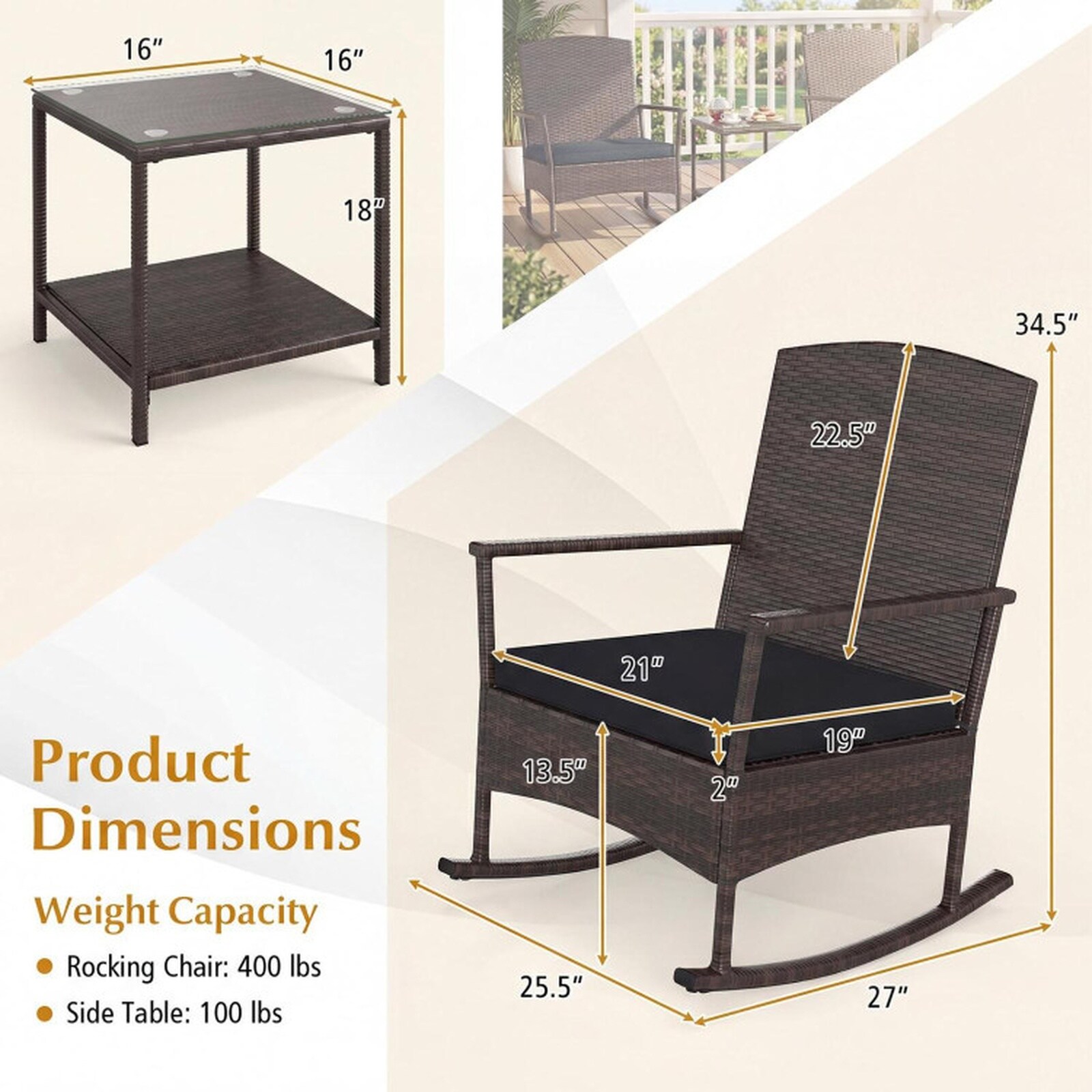 MELLCOM LW147MELHY0182 Patio-Dining-Sets - View #3