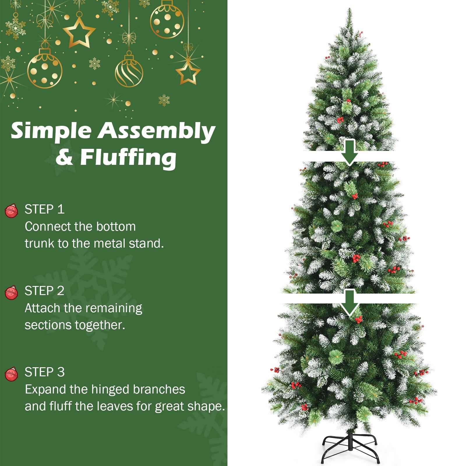 WELLFOR CM-HPY-23550 Artificial-Christmas-Trees - View #5