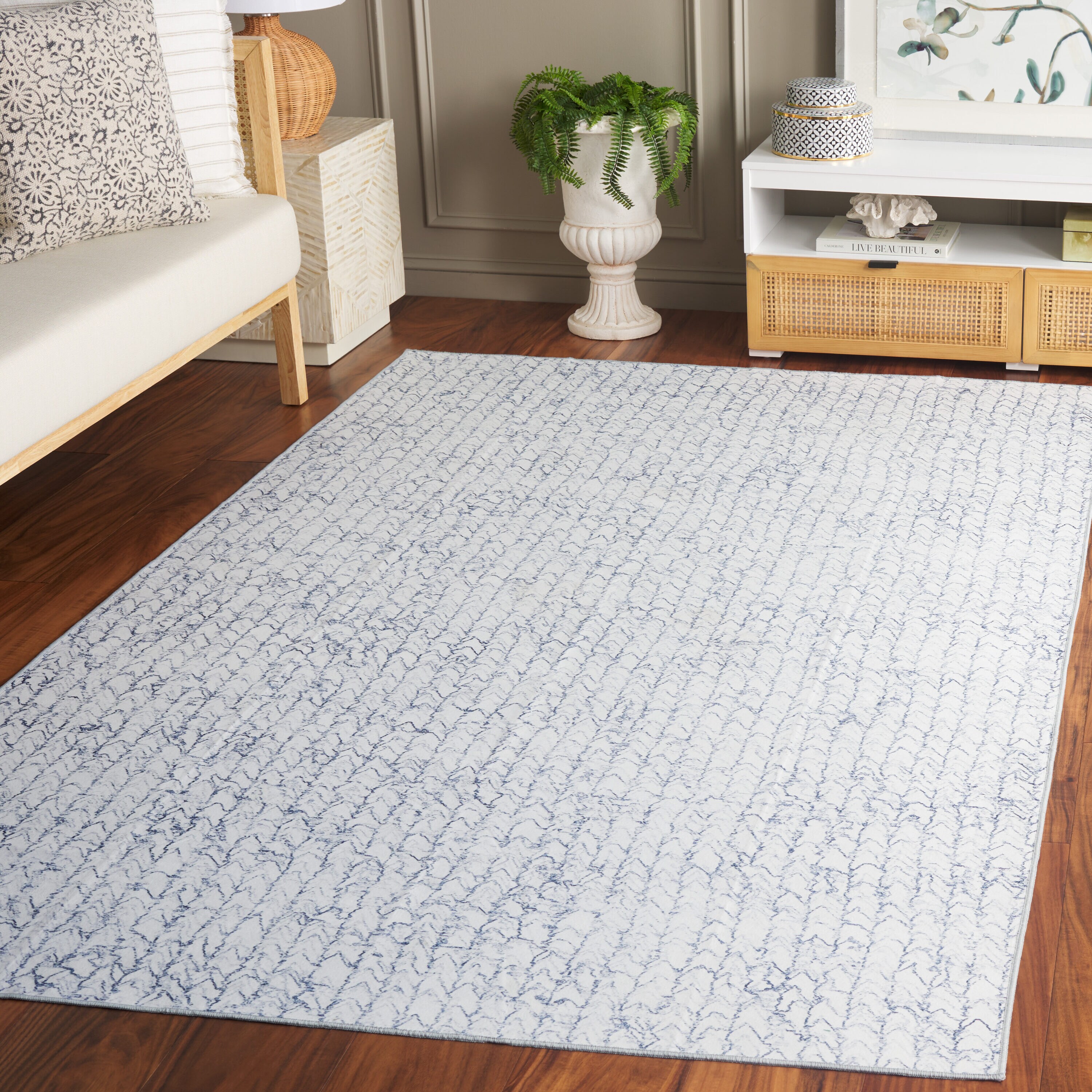 Malibu 901F Grey Blue 4ft x 6ft Contemporary Rug