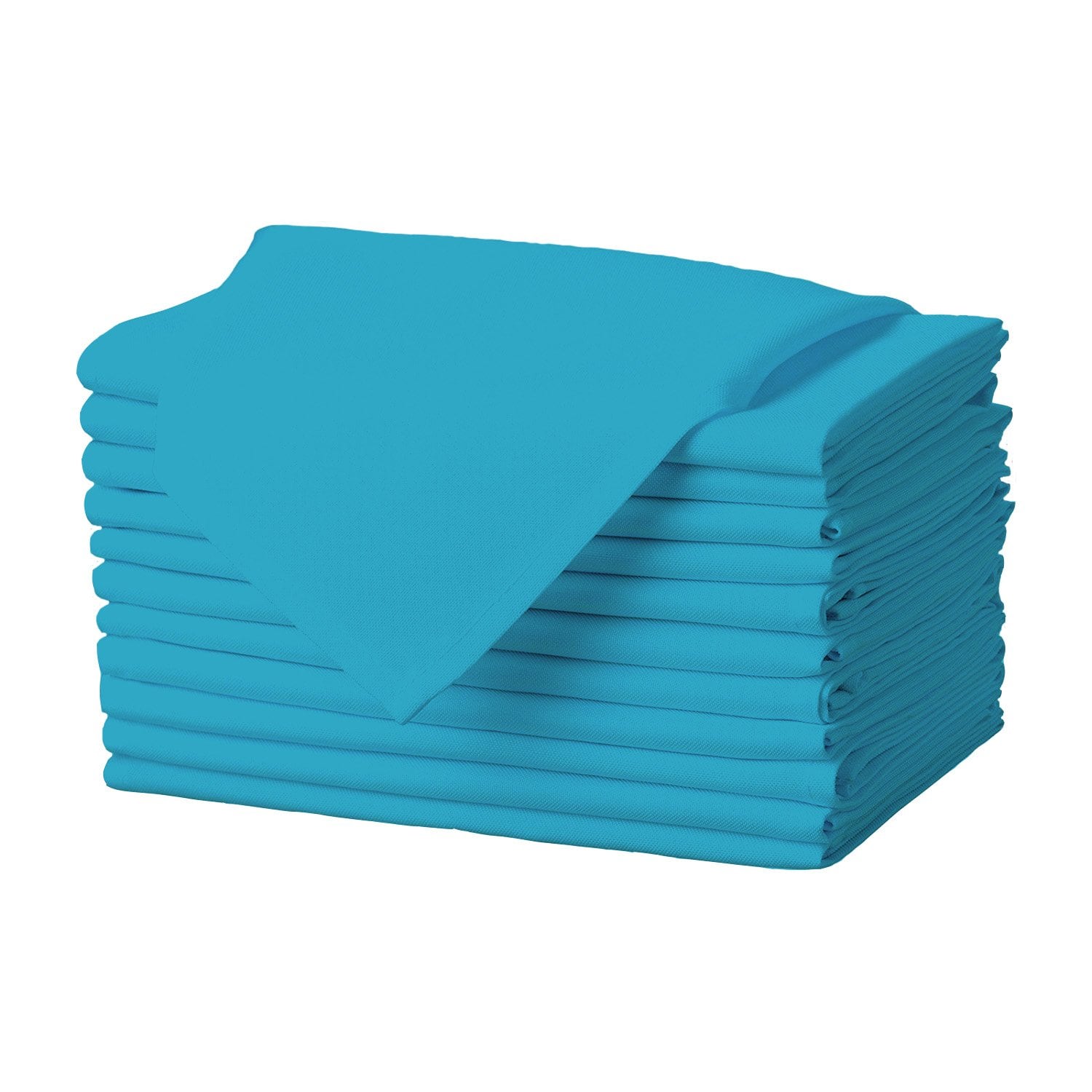Gee Di Moda  Cloth Napkin - 17 x 17 Inch Caribbean Dinner Napkins - Set of 12 - Soft and Absorbent Washable Fabric Cloth Table Napkins with Hemmed Edges