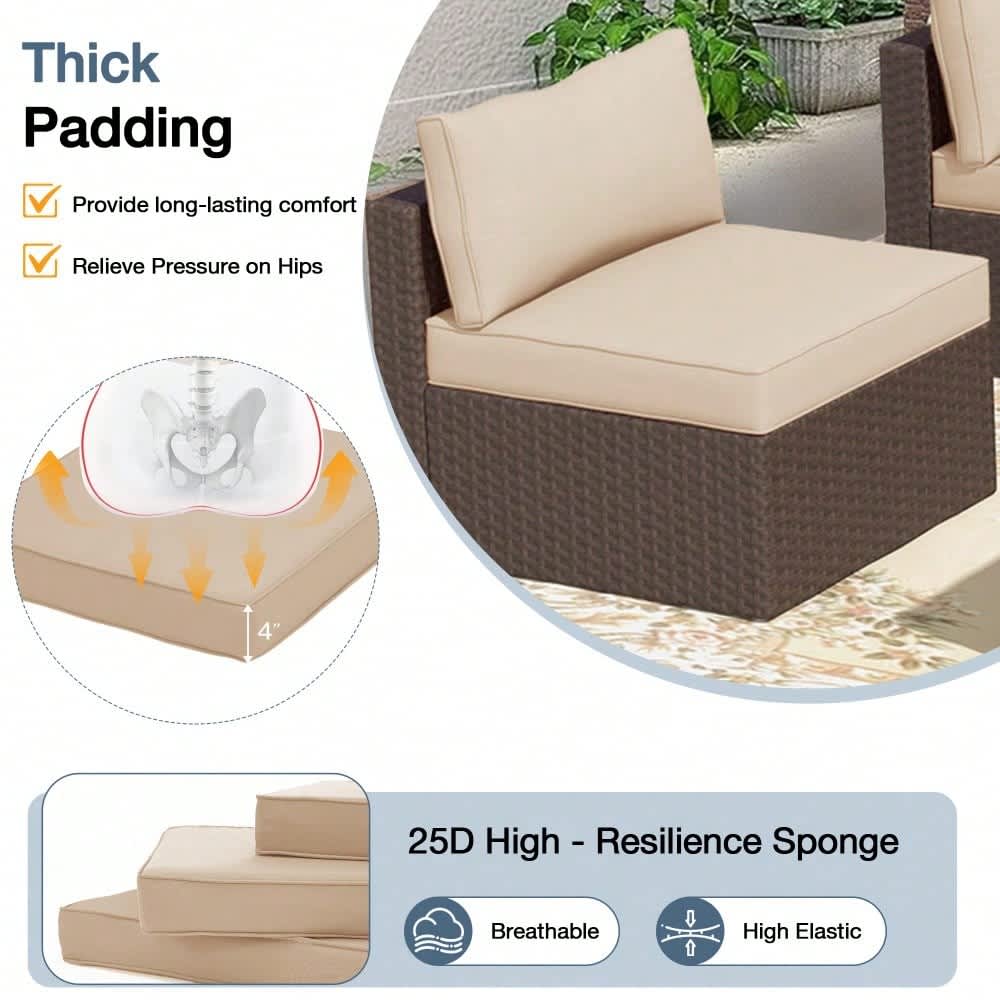 U-HOMY GG-4001KH-OT Patio-Furniture-Cushions - View #5