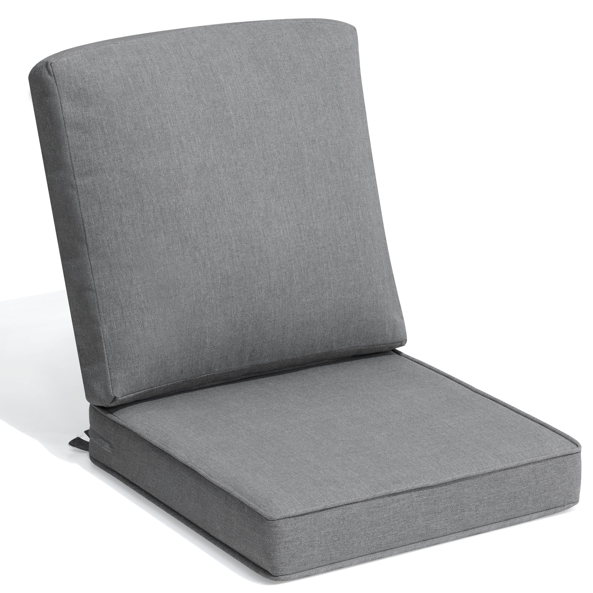 Crestlive Products CL-CU009LGY-1BC Outdoor chair cushion With water resistant Removable Cover 22-in x 21-in Light gray-1pc Patio chair cushion