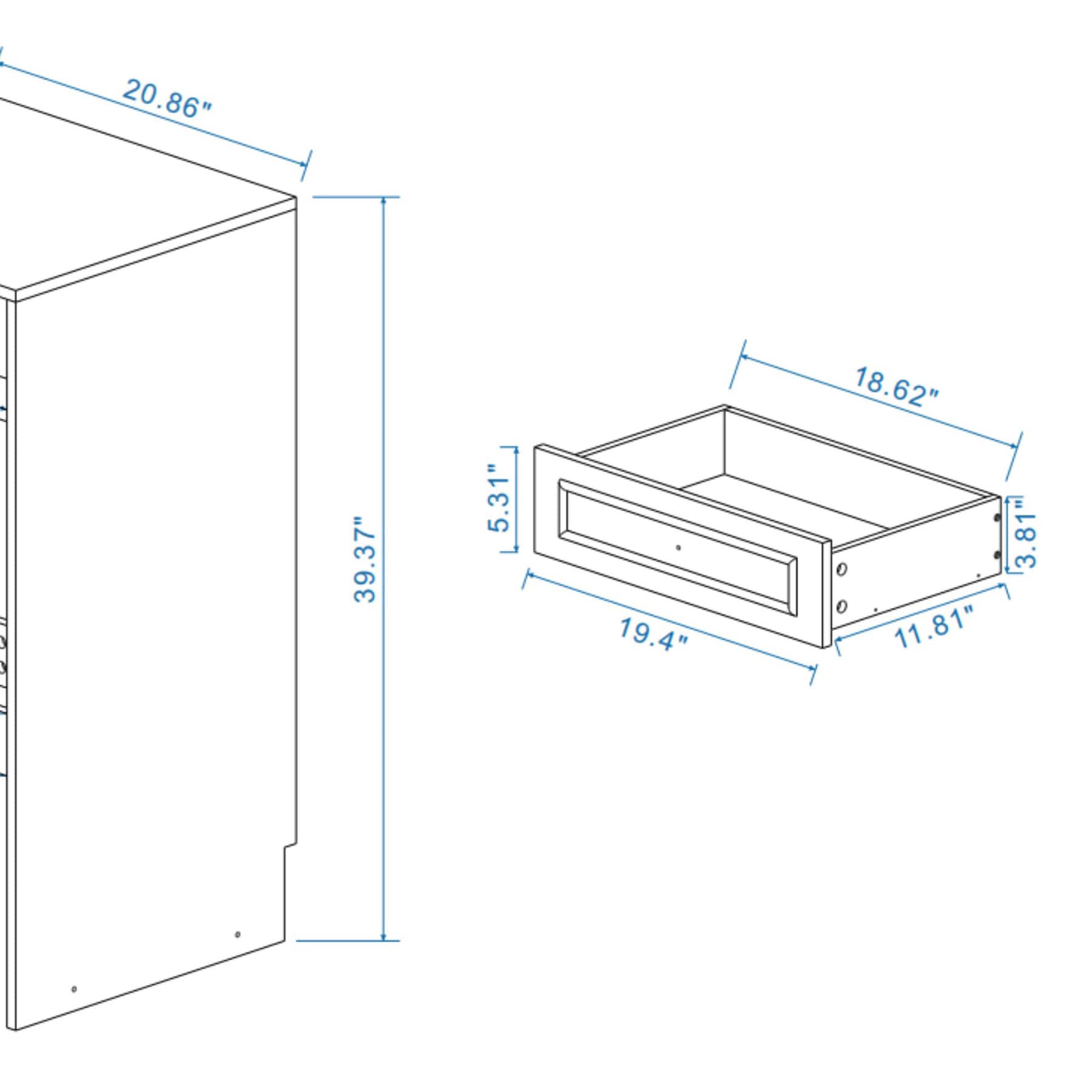 SINOFURN SYA860022WT Utility-Storage-Cabinets - View #4