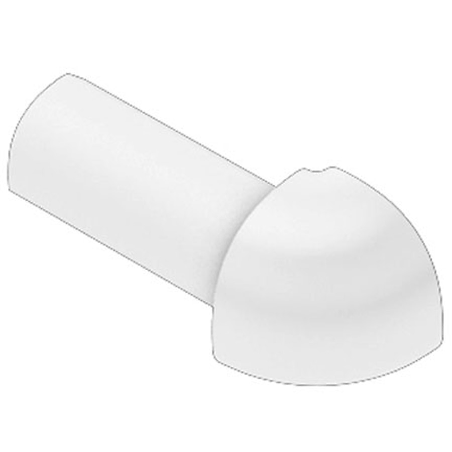Schluter Systems Rondec 0.25-in W x 1-in L White PVC Outside Corner Tile Edge Trim Schluter Systems Rondec 0.25-in W x 1-in L White PVC Outside Corner Tile Edge Trim
