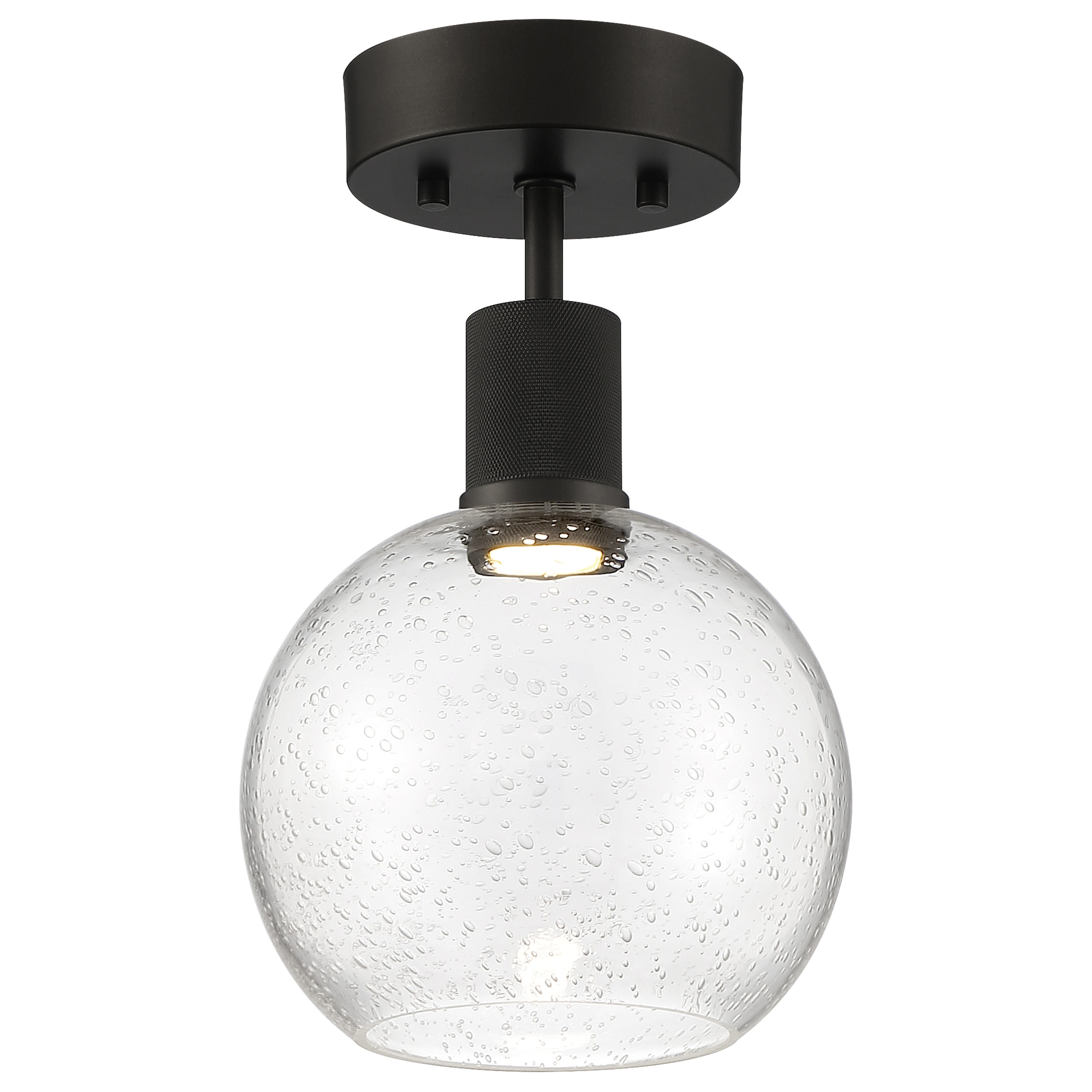 Access Lighting 63148LEDD-MBL/SDG Port Nine 1-Light Matte Black LED Semi-Flush mount light