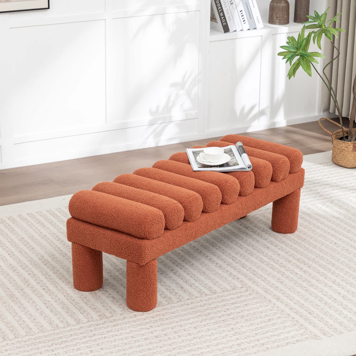 SEYNAR FJ806ORANGE Indoor-Ottomans - View #2