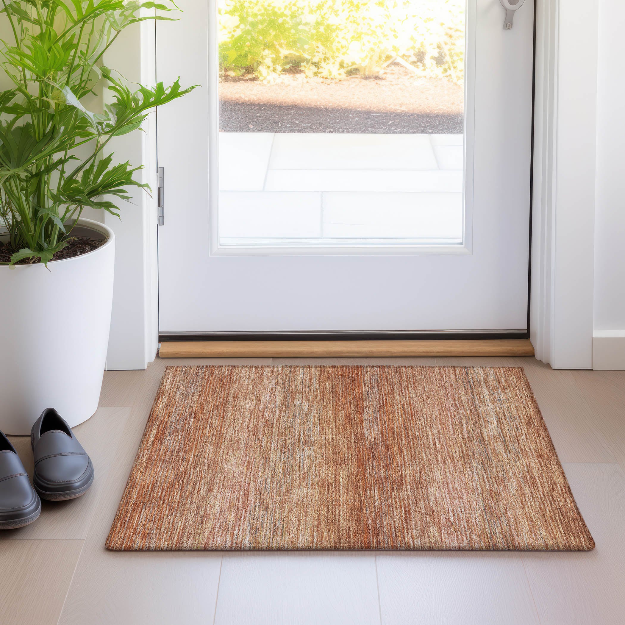 Addison Rugs ACN1266CP20X30 Chantille ACN1266CP 2 x 3 (ft) Polyester Copper Rectangular Indoor/Outdoor Geometric Machine washable Area rug