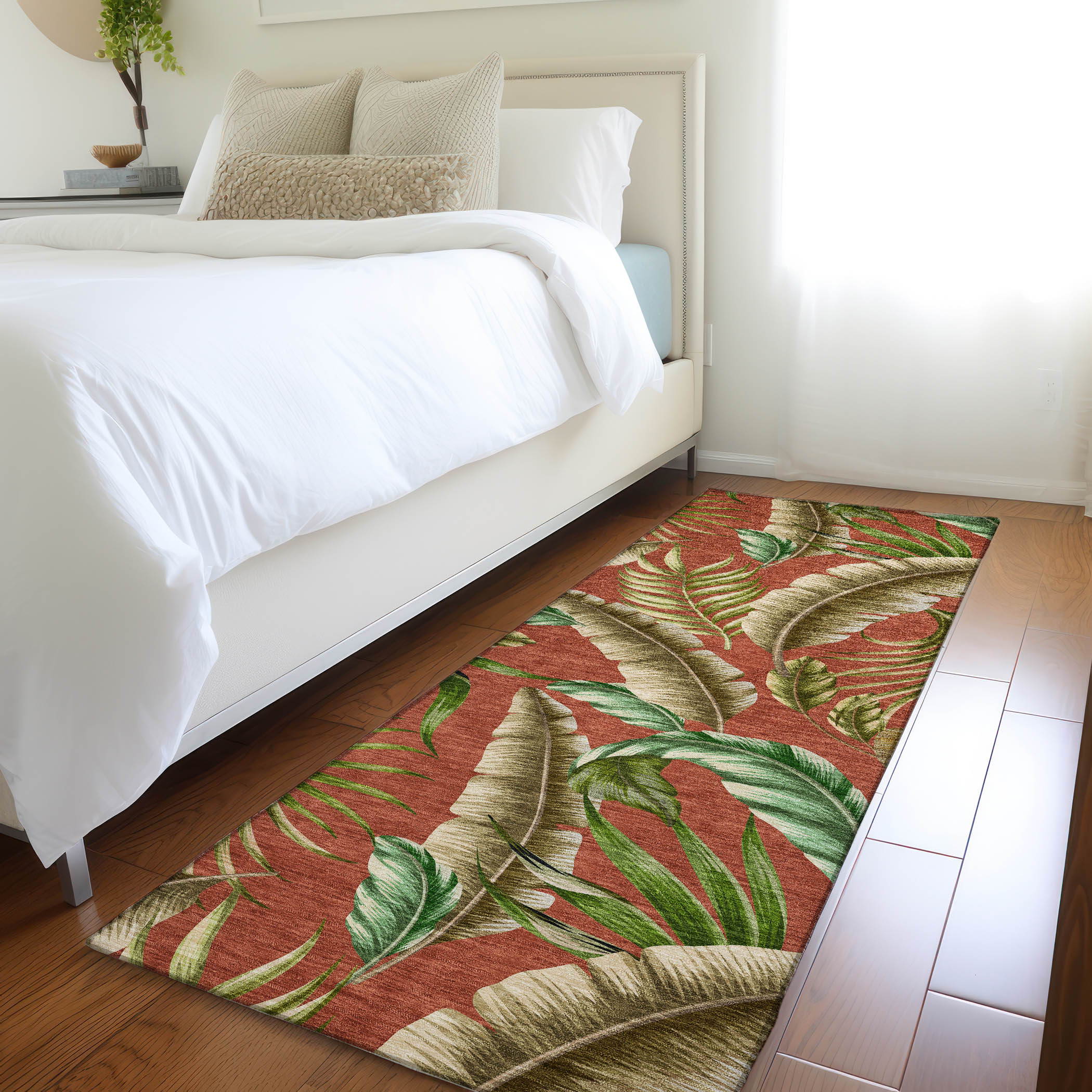 Addison Rugs AMF196SP2X8 Mayfield AMF196SP 2 x 7 (ft) Loomed Polyester Spice Rectangular Indoor Geometric Machine washable Area rug
