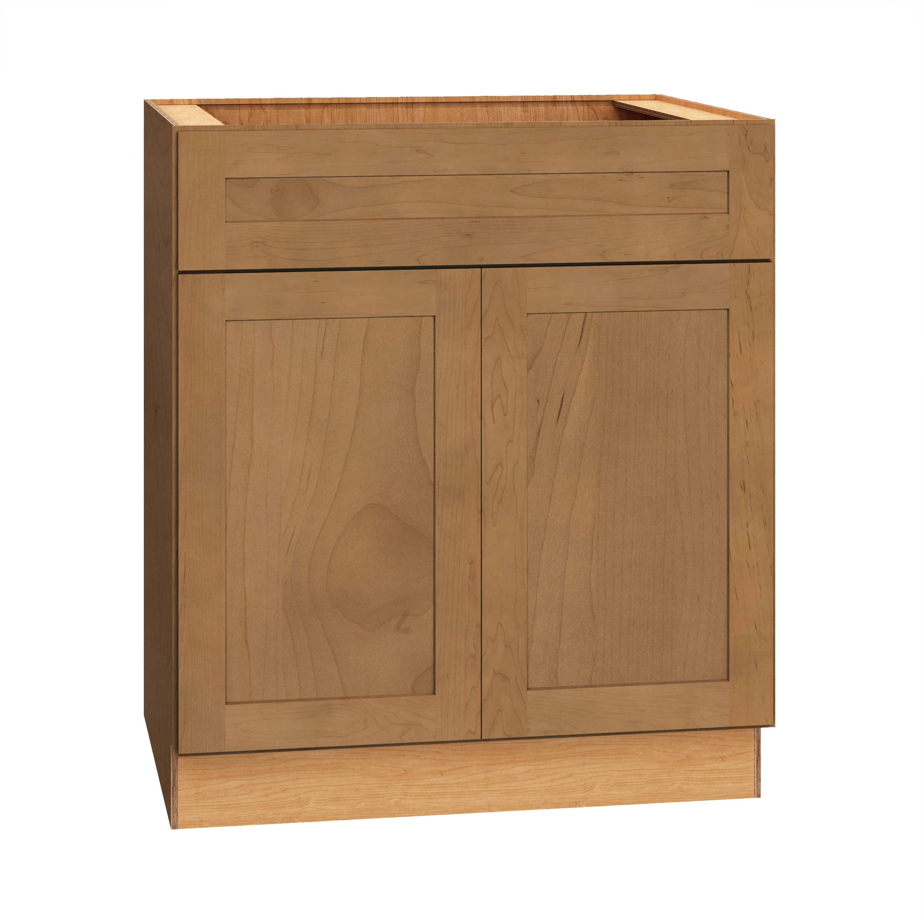 Diamond Express 62L-SB30 Jamestown 30-in W x 34.5-in H x 24-in D Sahara Brown Sink Base Fully assembled Plywood Cabinet (Recessed Panel Shaker)
