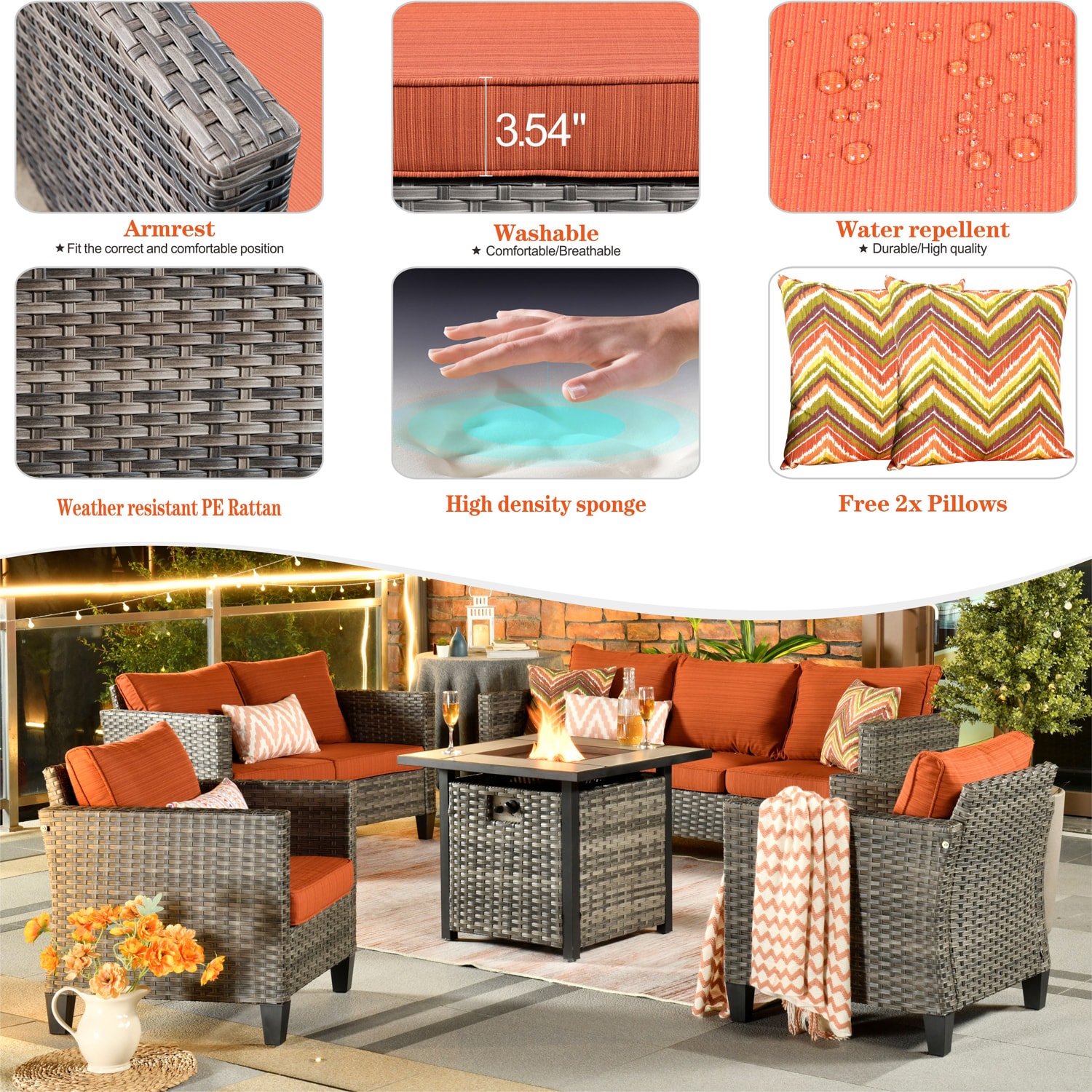 Ovios FPLRS805 Patio-Conversation-Sets - View #2