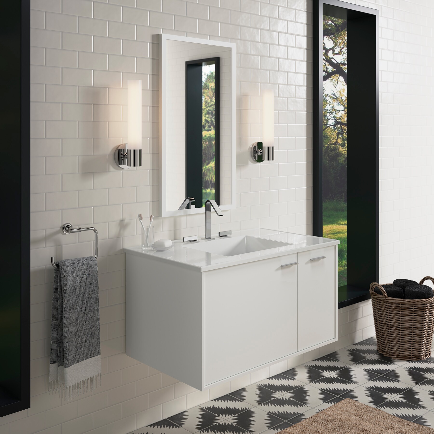 KOHLER Jute 60 in. W x 22 in. D x 20 in. H Bathroom Vanity Cabinet without Top in Mohair Grey