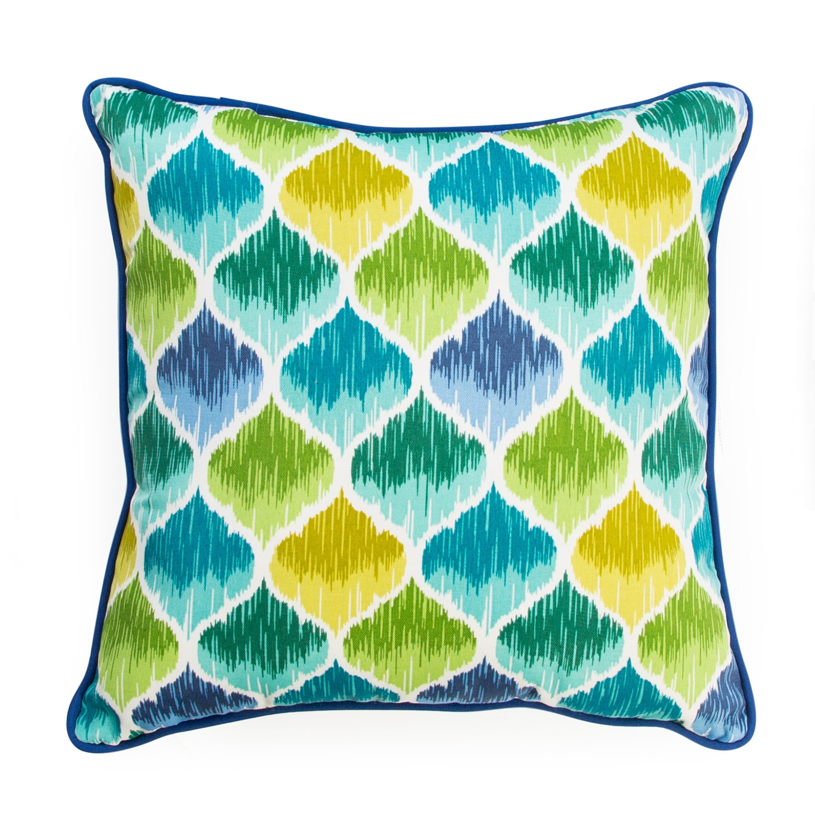 Greendale Home Fashions OC4803S2-CARIBBEAN Outdoor 17 in. Square Accent Pillows (Set of 2) - Caribbean