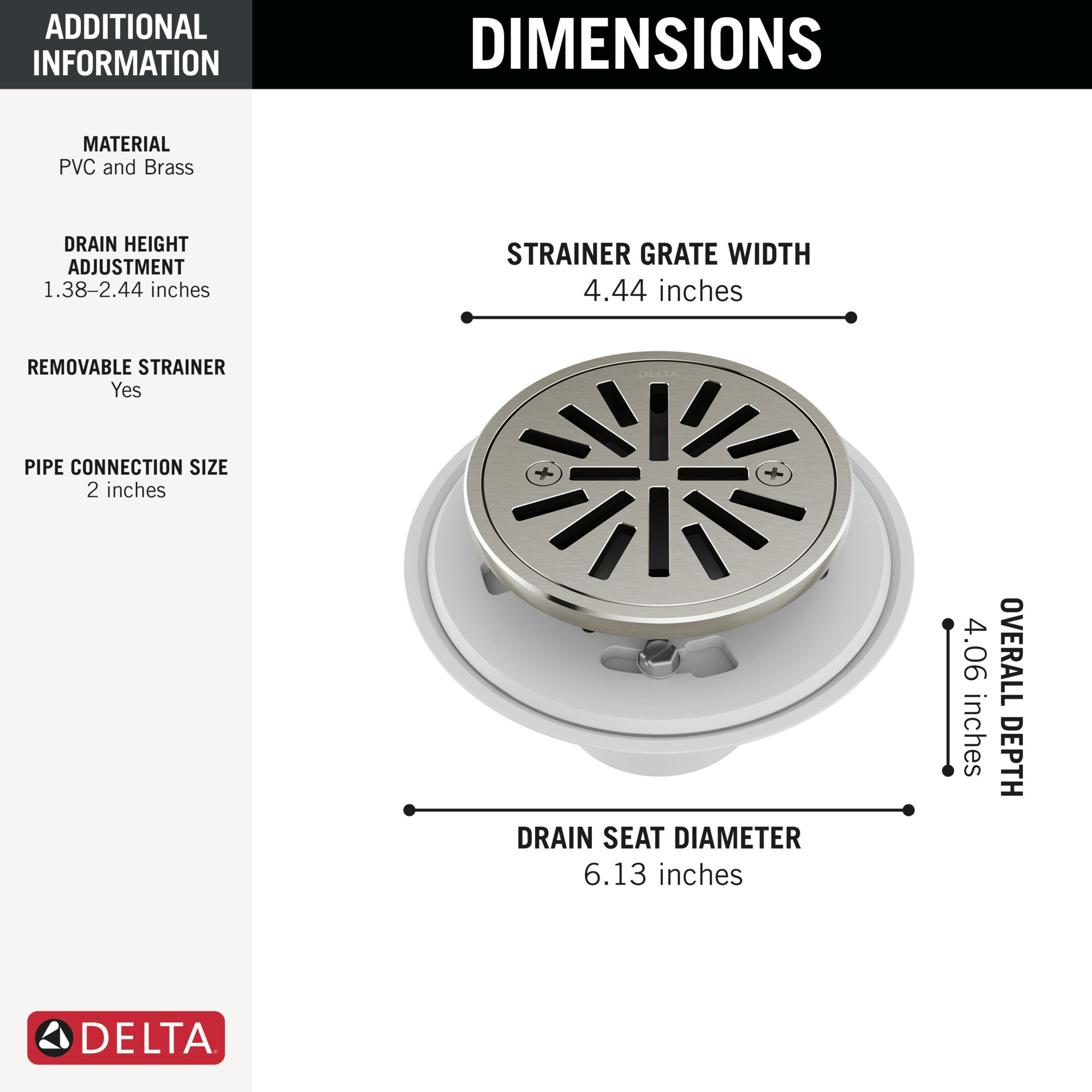 Delta DT061411-SS Drains-Flanges - View #3