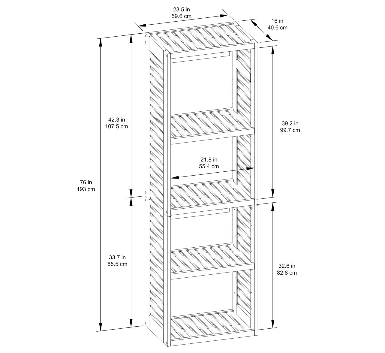 allen + roth WSWS-VWU1C Wood-Closet-Tower - View #11