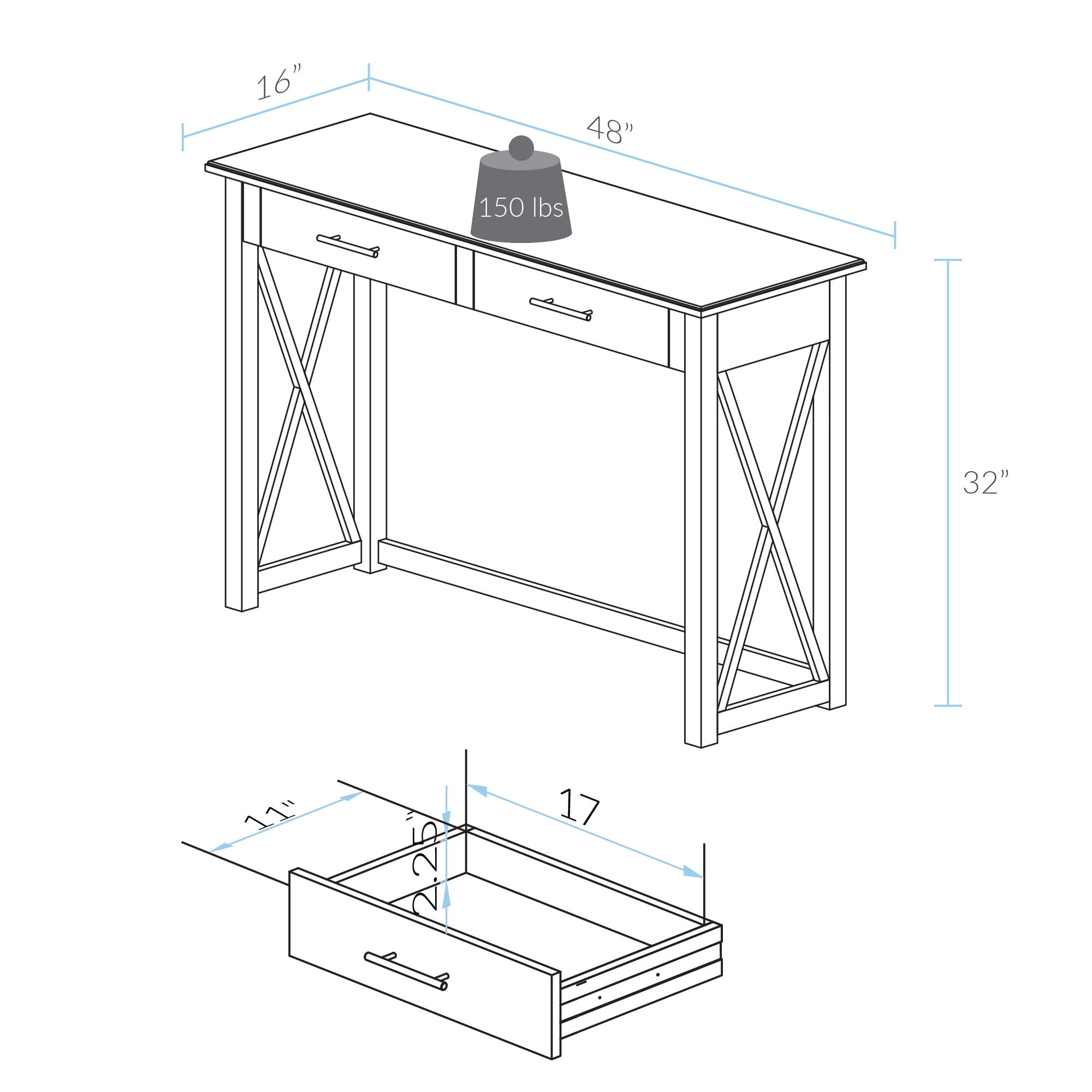 Casual Home 363-62 Console-Sofa-Tables - View #5