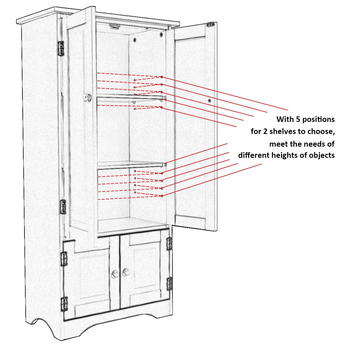 Sumyeg WF-HW56627BK-LA Utility-Storage-Cabinets - View #9