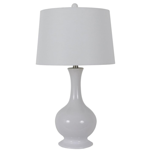 Strippen mobiel wang Decor Therapy 27-in White 3-Way Table Lamp with Linen Shade in the Table  Lamps department at Lowes.com