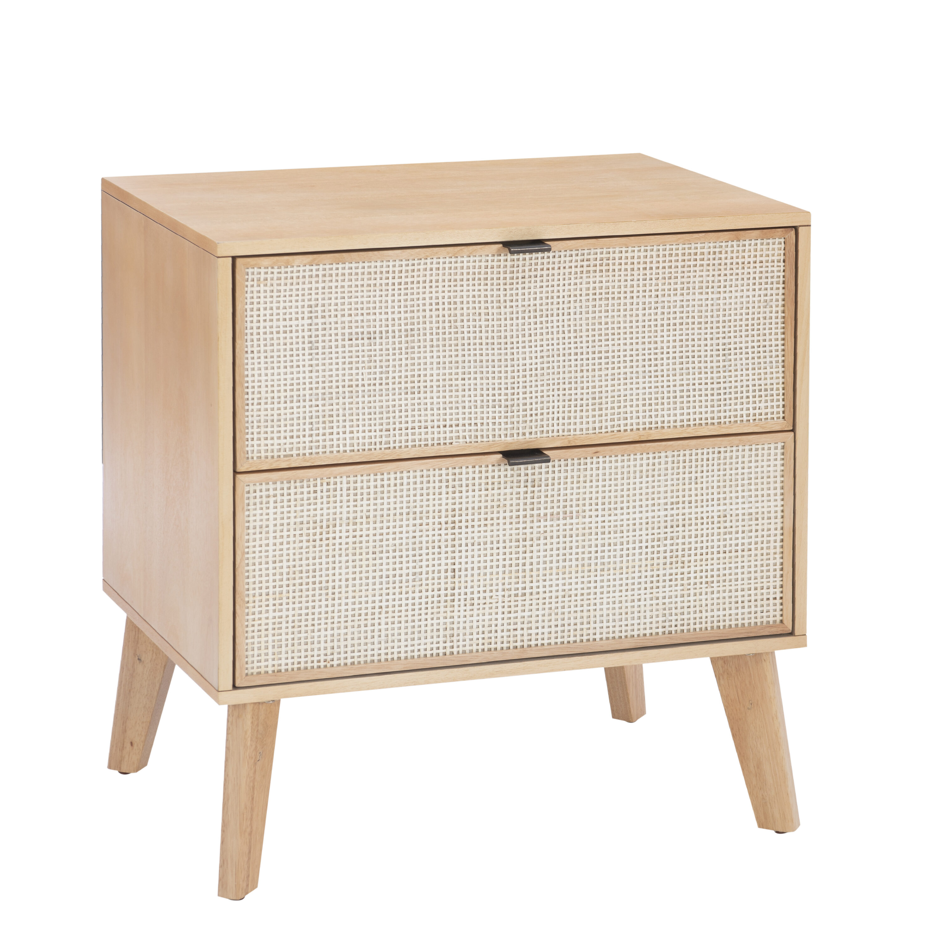 Linon PWLSS737 Natural Rubberwood Nightstand