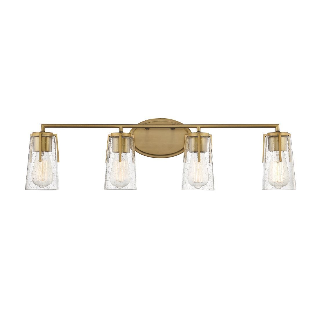  LW-SH639809 32-in 4-Light Warm Brass Transitional Vanity Light Bar