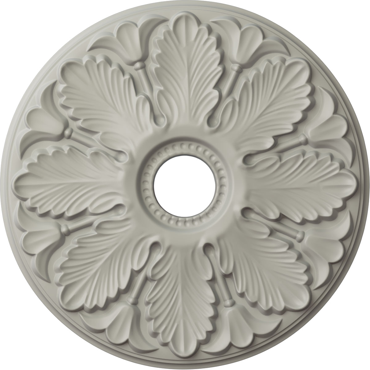 Ekena Millwork CM24MIPCF Milan 24.5-in W x 24.5-in L Painted Pot Of Cream Polyurethane Whole Ceiling Medallion