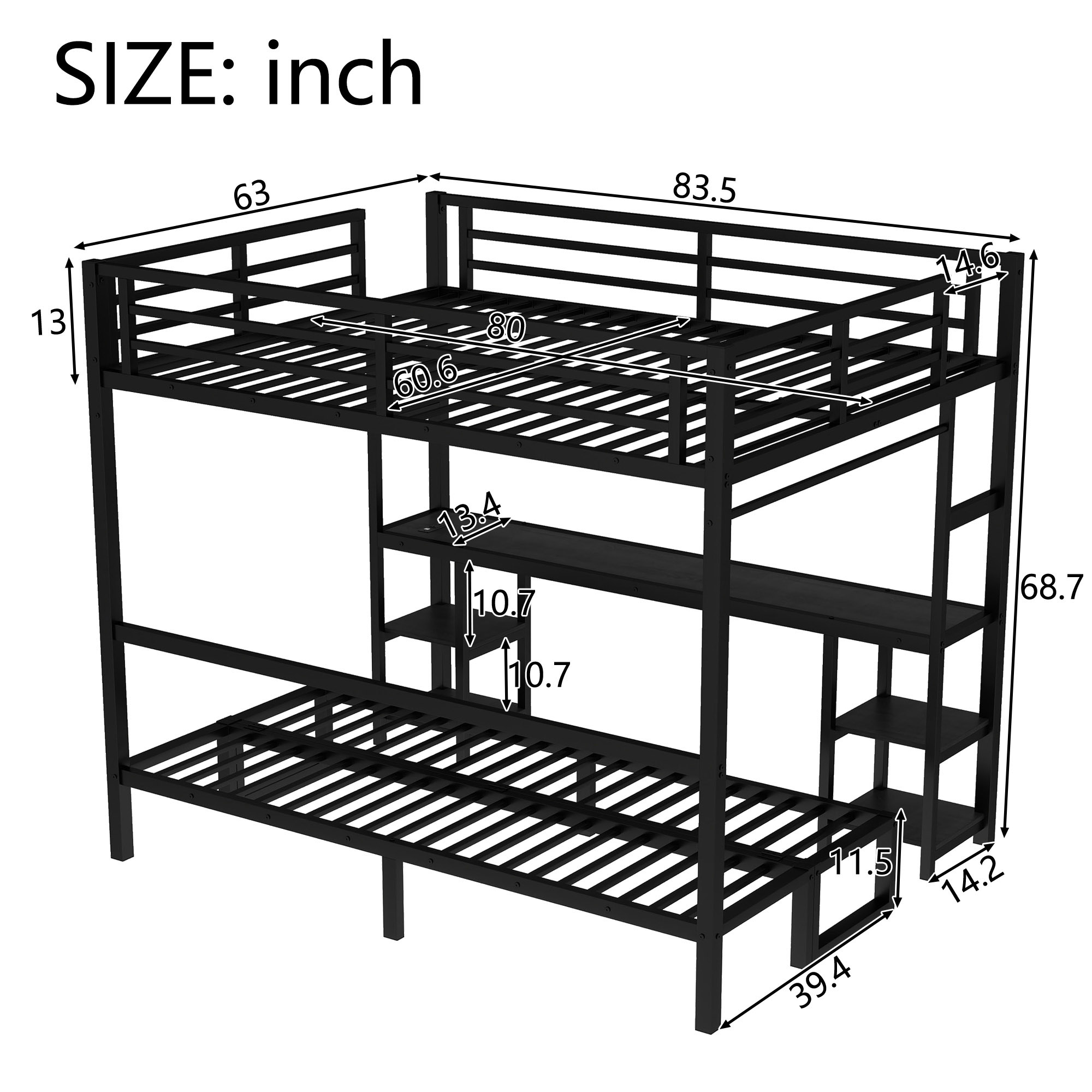 SINOFURN SYE140049BK Bunk-Beds - View #6
