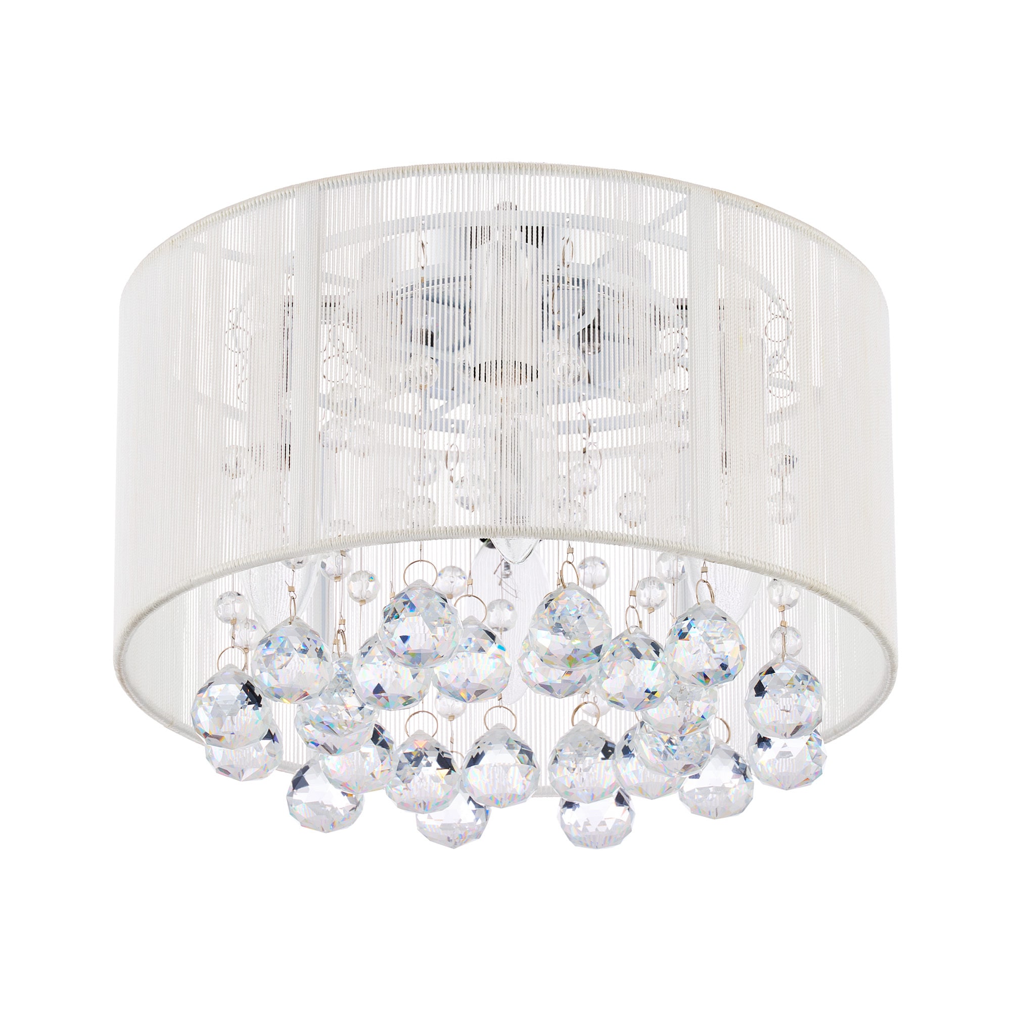 CO-Z HCF-2017-00 4-Light 12-in Chrome Led, Flush Mount Light