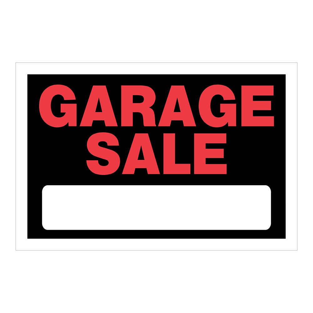 Hillman Garage Sale 8-in x 12-in Styrene Sale/For sale Sign