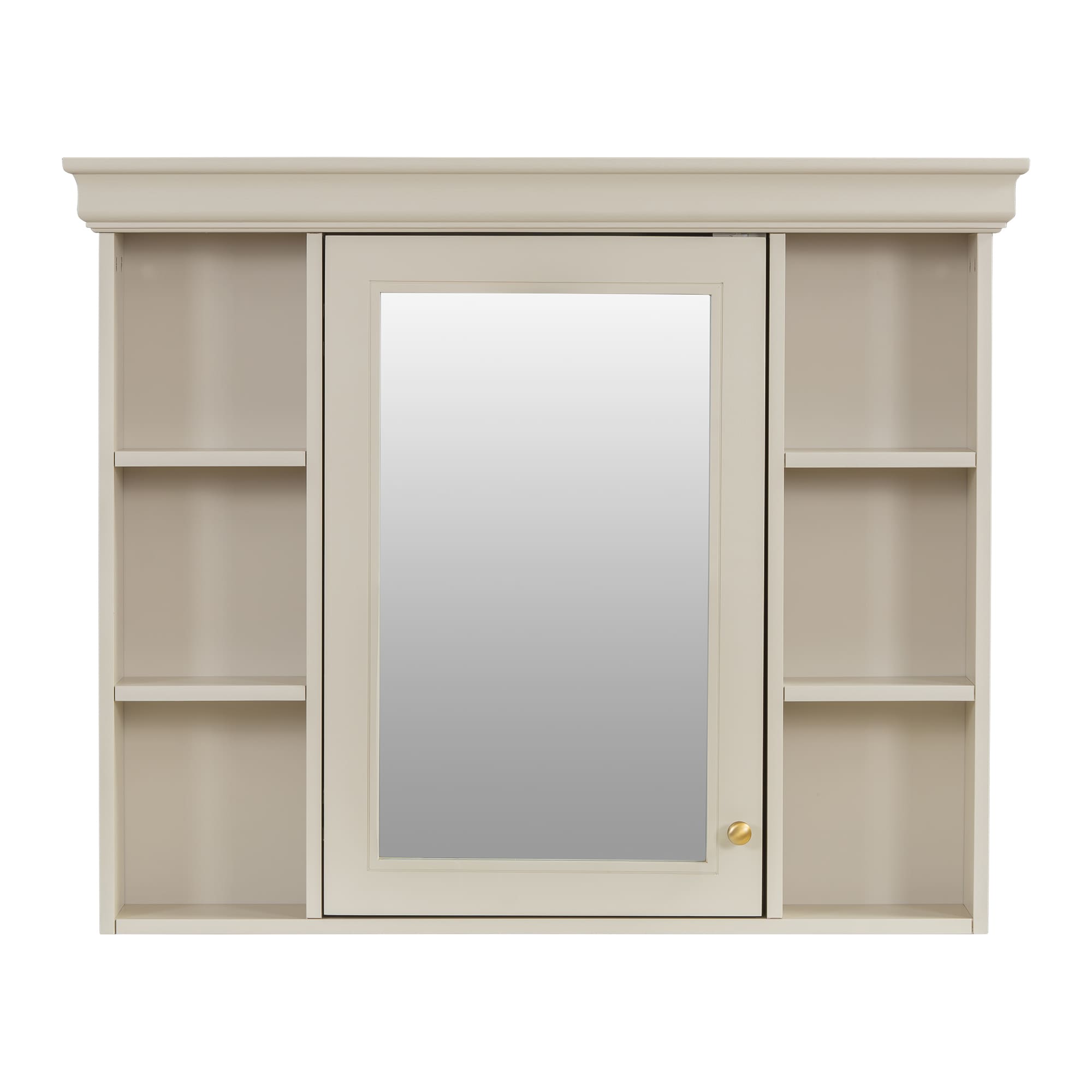 Ayelon 35.5-in x 28.74-in Surface Mount Beige Mirrored Rectangle Medicine Cabinet #AY2AAY
