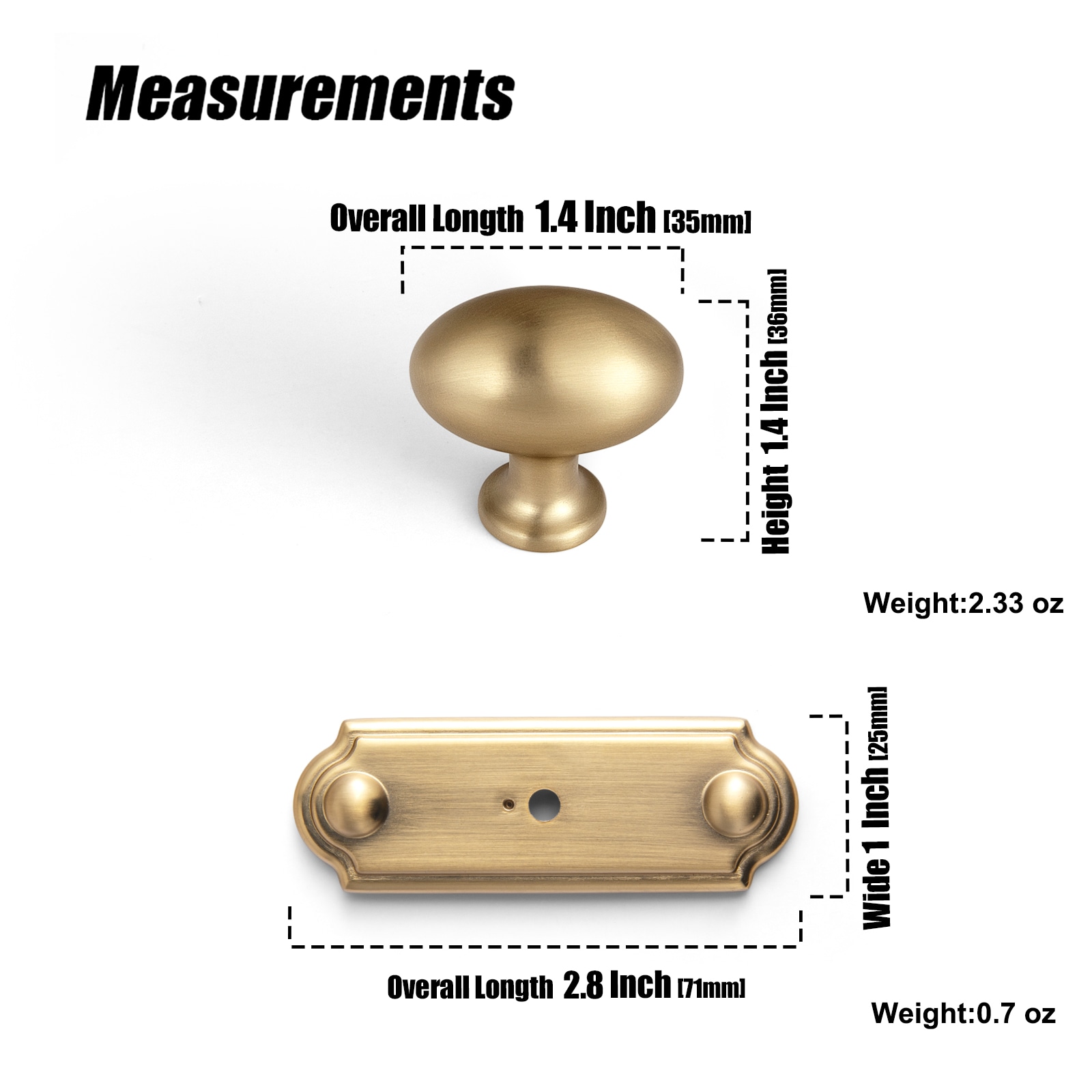 Miaokesen 6175UBR-C-DK Cabinet-Knobs - View #2