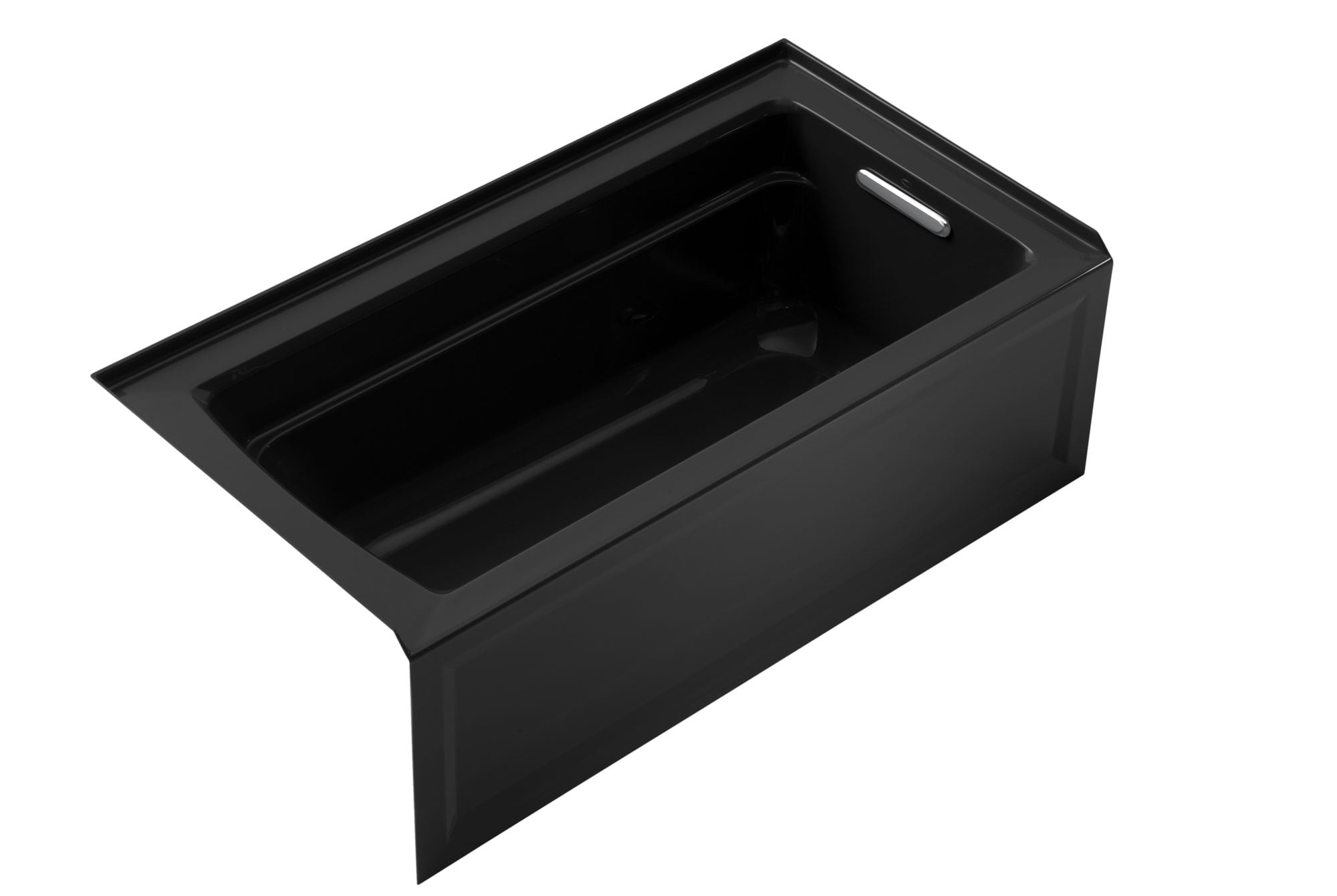 KOHLER 1123-RA-7 Archer 32.0-Inches x 60.0-Inches Black Acrylic Rectangular Alcove Bathtub ( Right Drain )