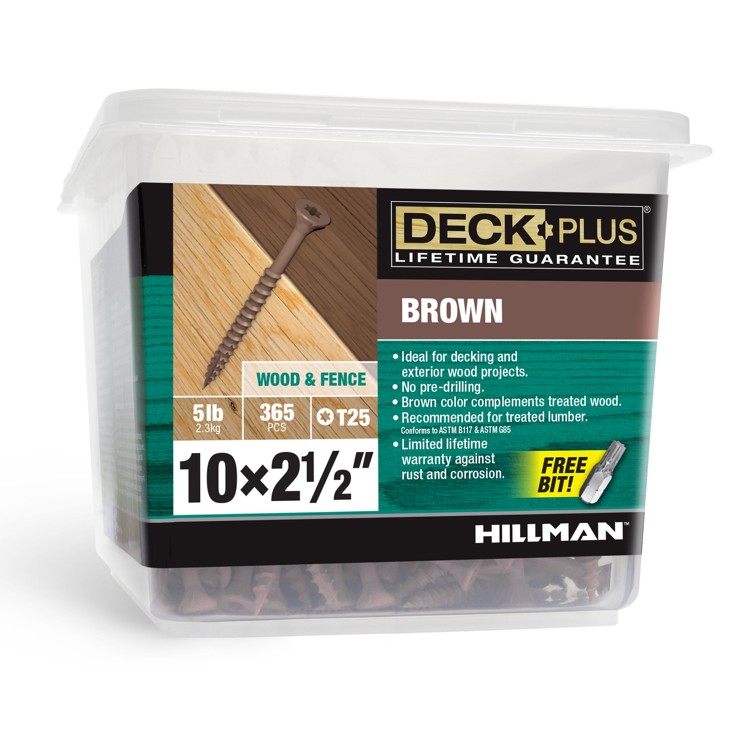 Deck Plus 49007 #10 x 2-1/2-in Wood to wood Deck Screws ( 365 -Per Box )
