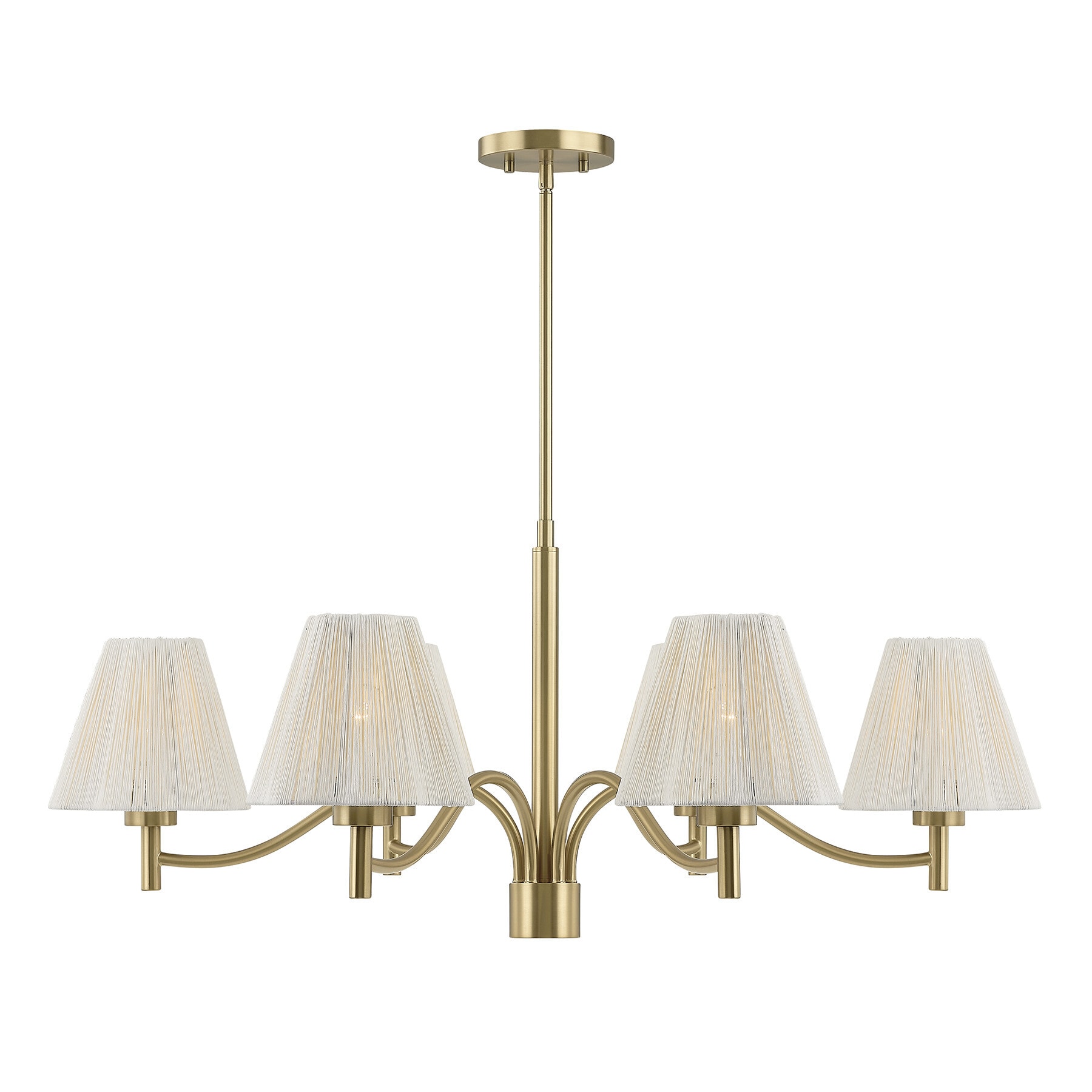 Savoy House Rosa 6-Light Chandelier in Noble Brass