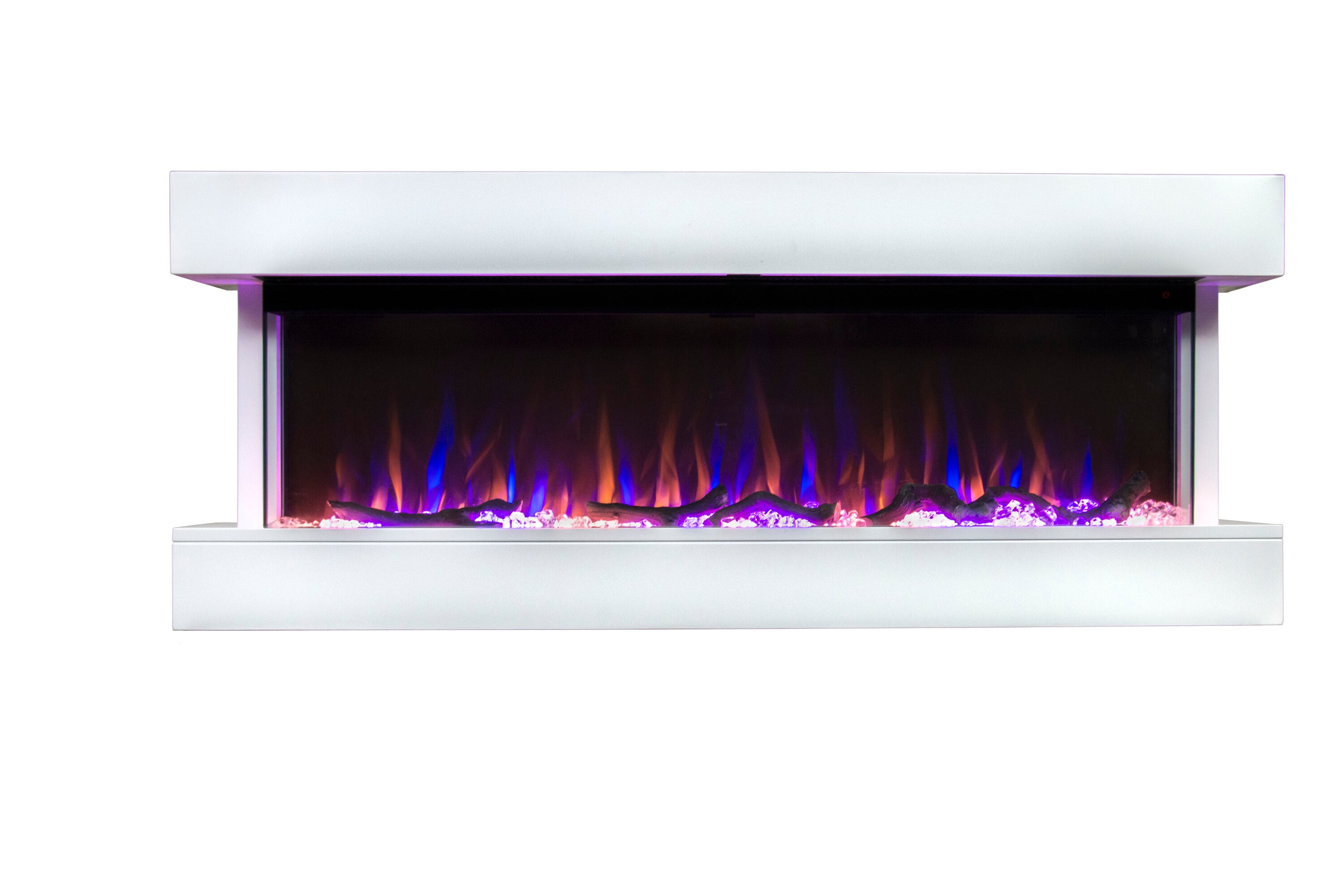 Touchstone 80033 50-Inches W White Wall mount Fan-forced Wall-mount Electric Fireplace with Remote Control Included