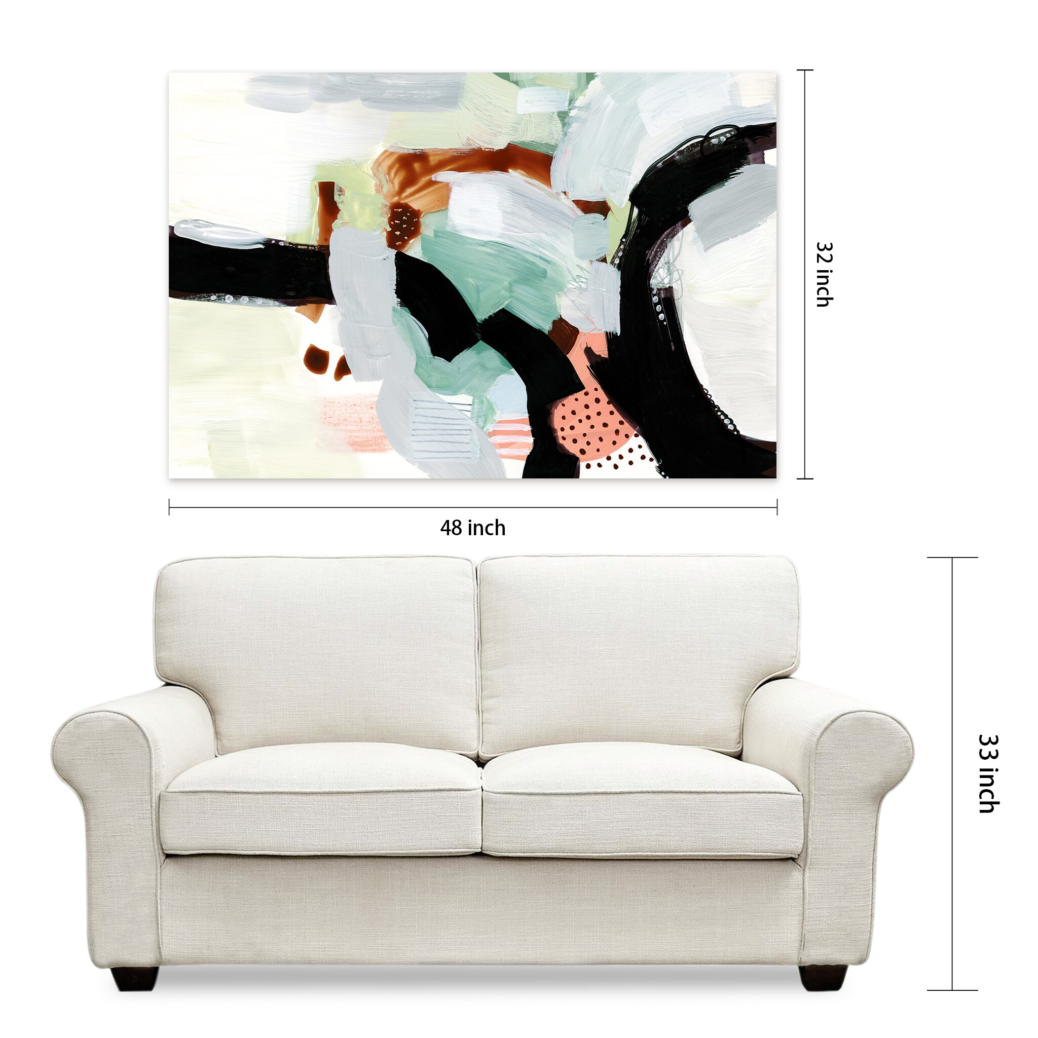 Empire Art Direct 48-in H x 32-in W Abstract Glass Print at Lowes.com