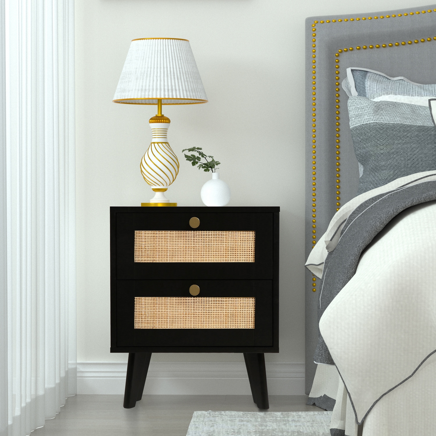 Lowes deals black nightstand