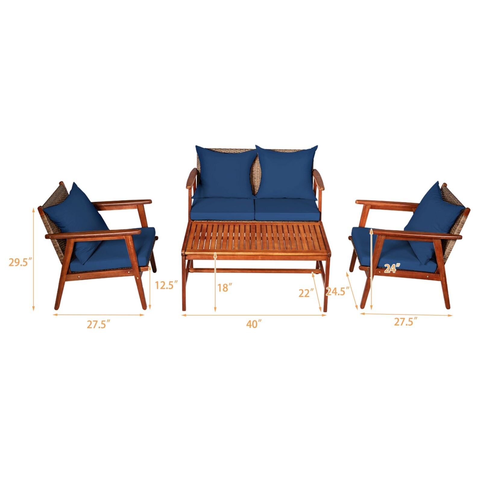 WELLFOR OUS68969NY+ Patio-Conversation-Sets - View #3