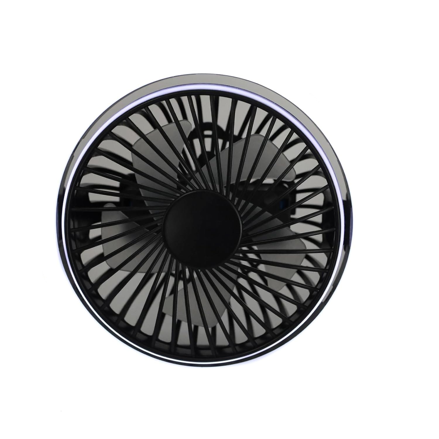 Etokfoks  5 3 Inch Small Silent Desk Fan Portable USB Personal Fan with 3 Speeds Night Light Hook and 180 Degree Rotation