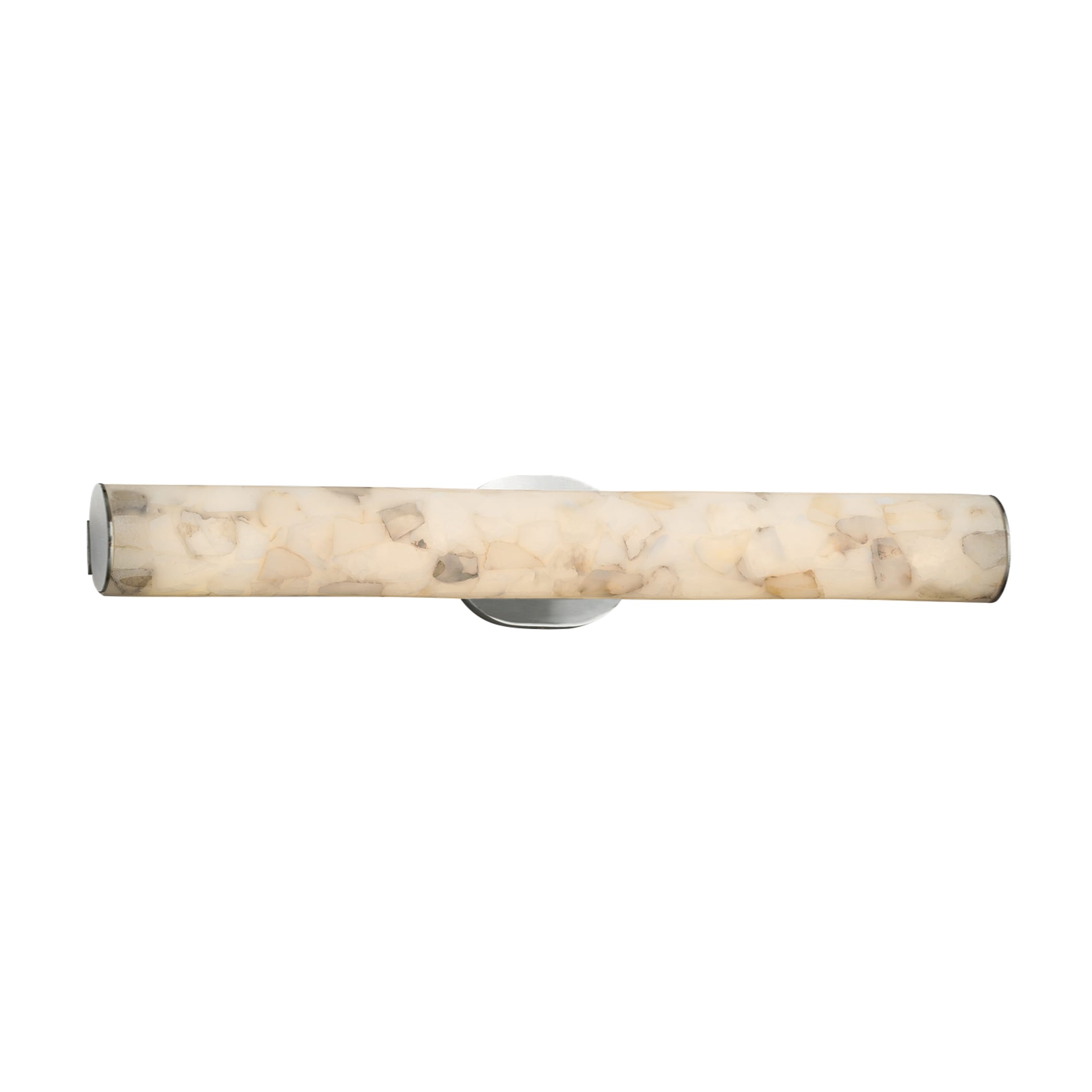 Justice Design Group ALR-8655-NCKL Alabaster Rocks 28-in 1-Light Brushed Nickel LED Transitional Vanity Light
