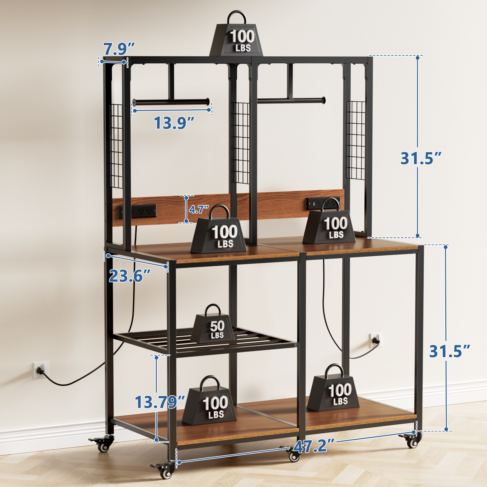 Blisstyle Double 3d Printer Stand with Filament Storage Heavy Duty ...