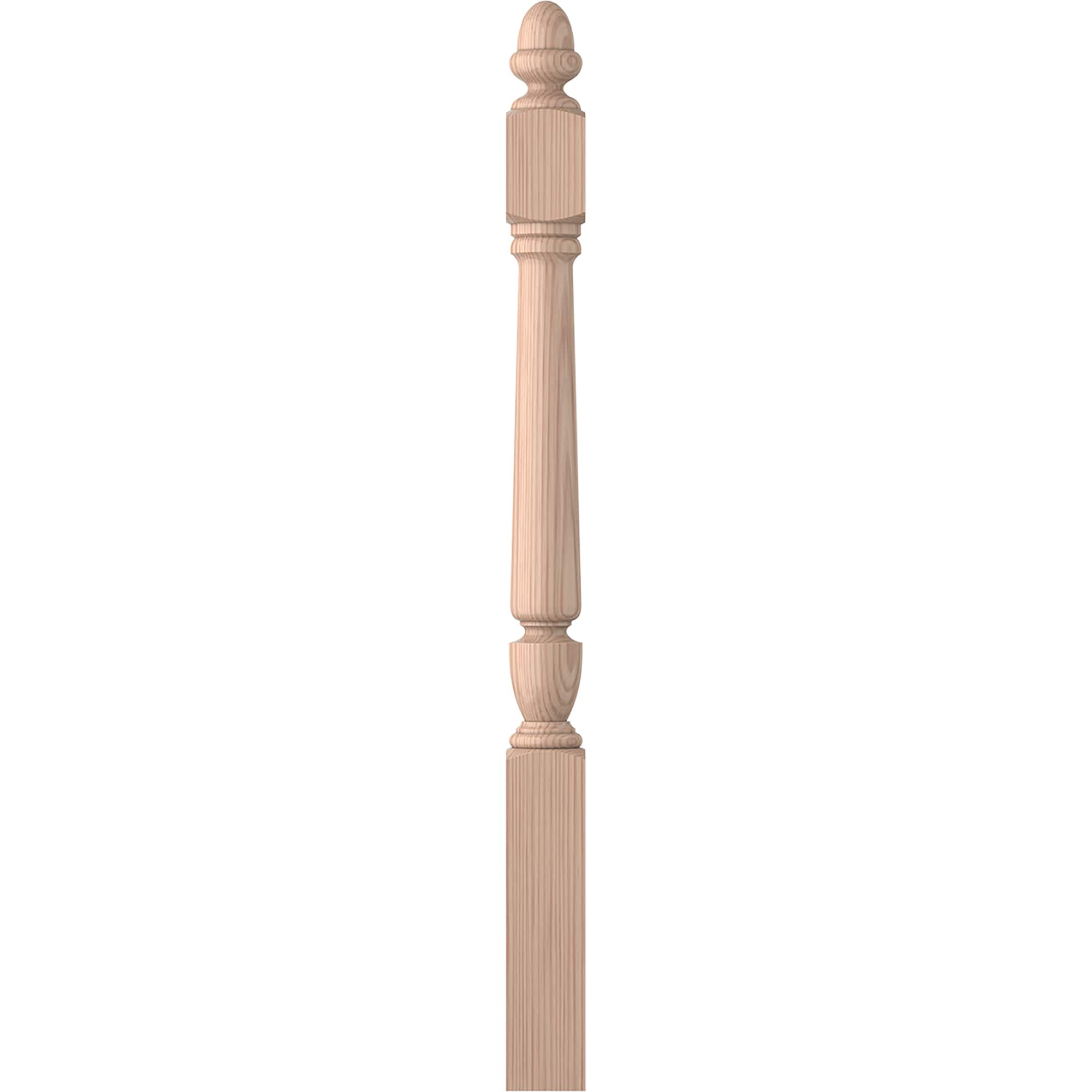 L.J. Smith Stair Systems LJP-3040-B Regent 3.5-in x 47.75-in Unfinished Beechwood Starting Stair Newel Post