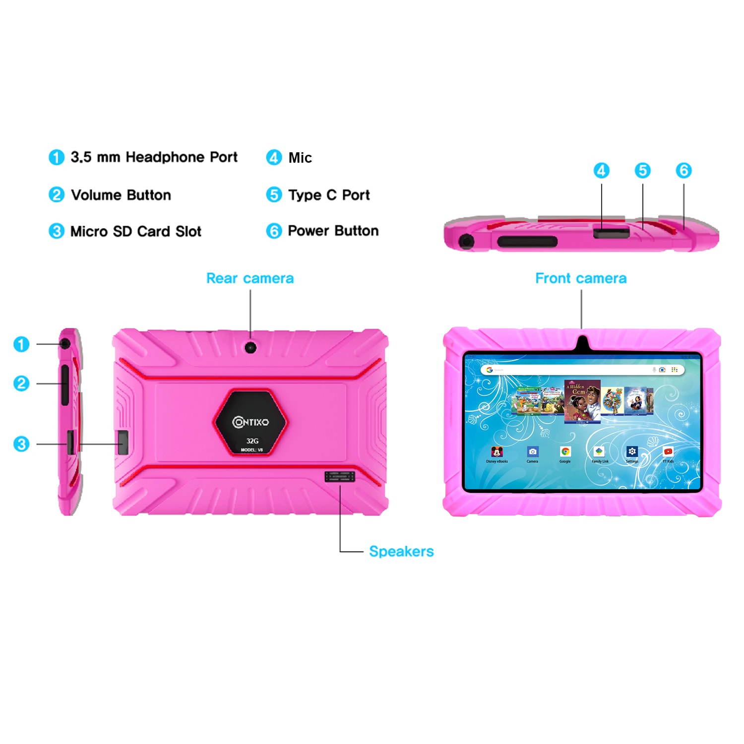 Contixo V8-2 PINK tablets - View #8