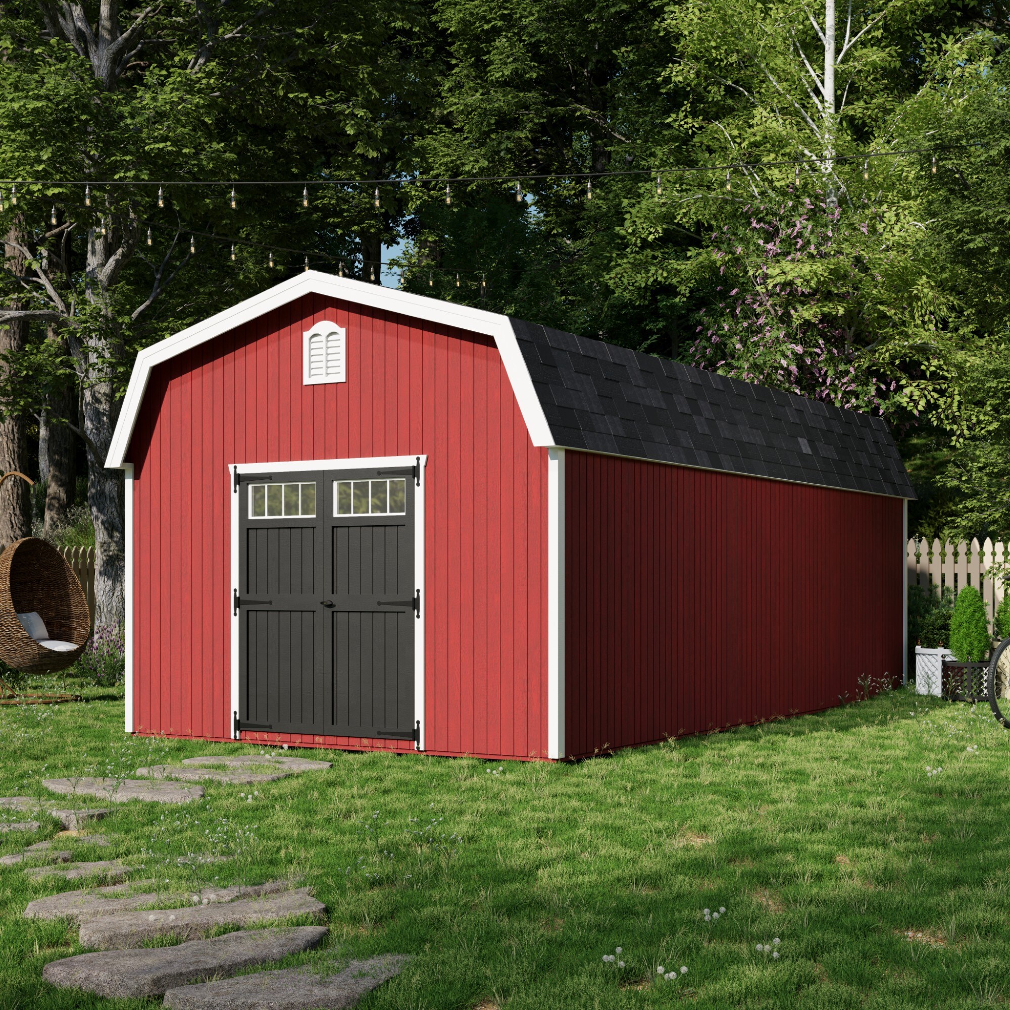 Little Cottage Co 12X24 WBCGS-PC-FK Wood-Storage-Buildings - View #2