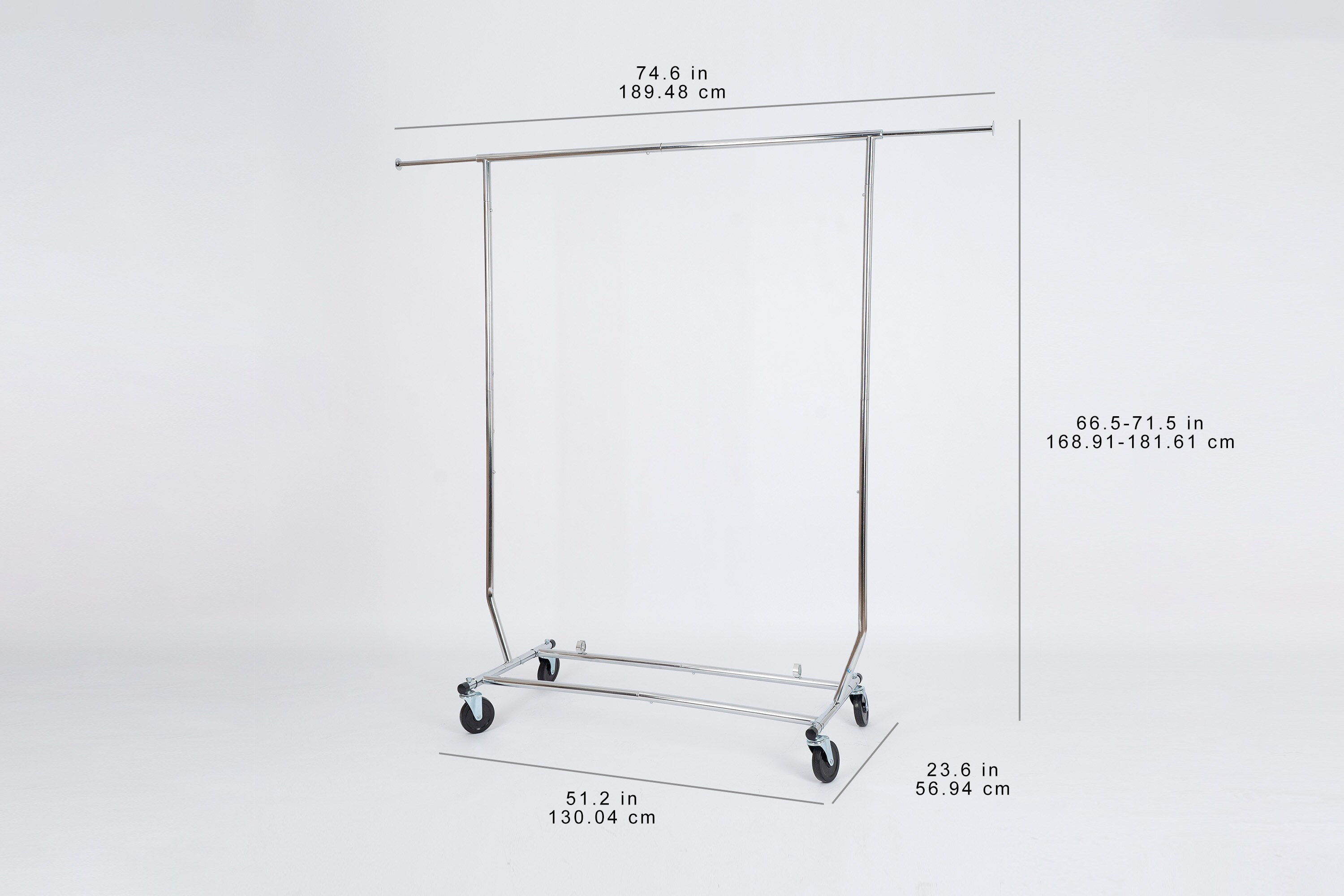 Style Selections Chrome Steel Rolling Clothing Rack In The Clothing 