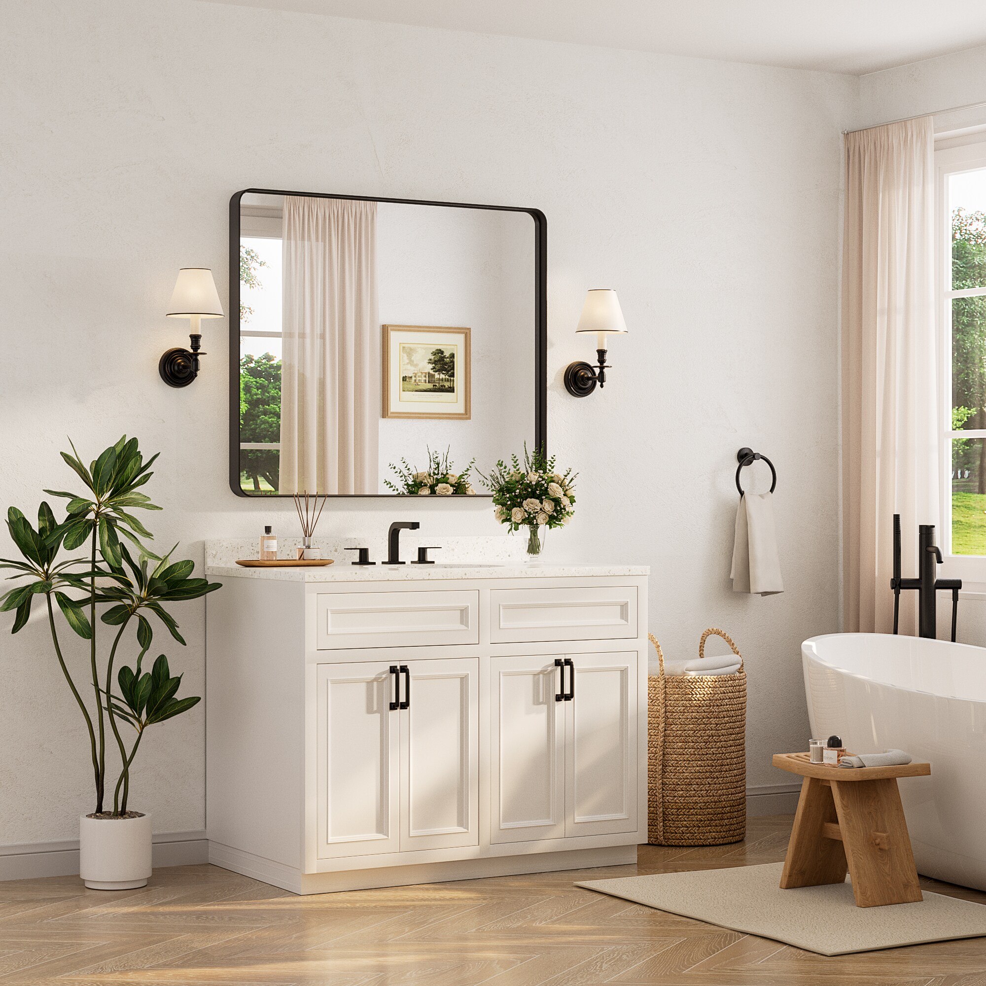 TETOTE LSC-TE-4236BK-B15 Framed-Bath-Mirrors - View #2