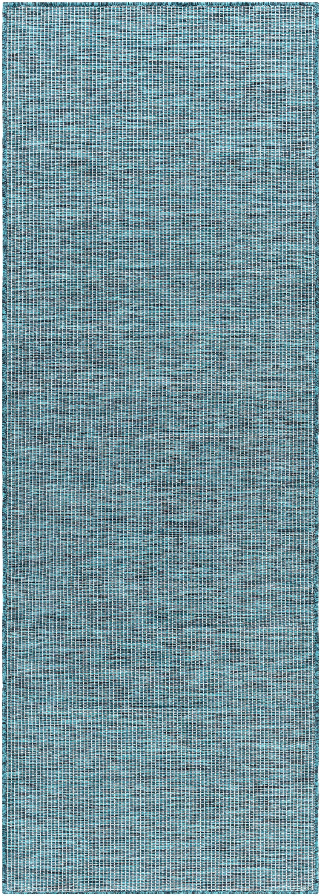 Livabliss PSA2312-2773 Pasadena 3 x 8 (ft) Polypropylene Teal Rectangular Indoor/Outdoor Abstract Oriental Runner rug